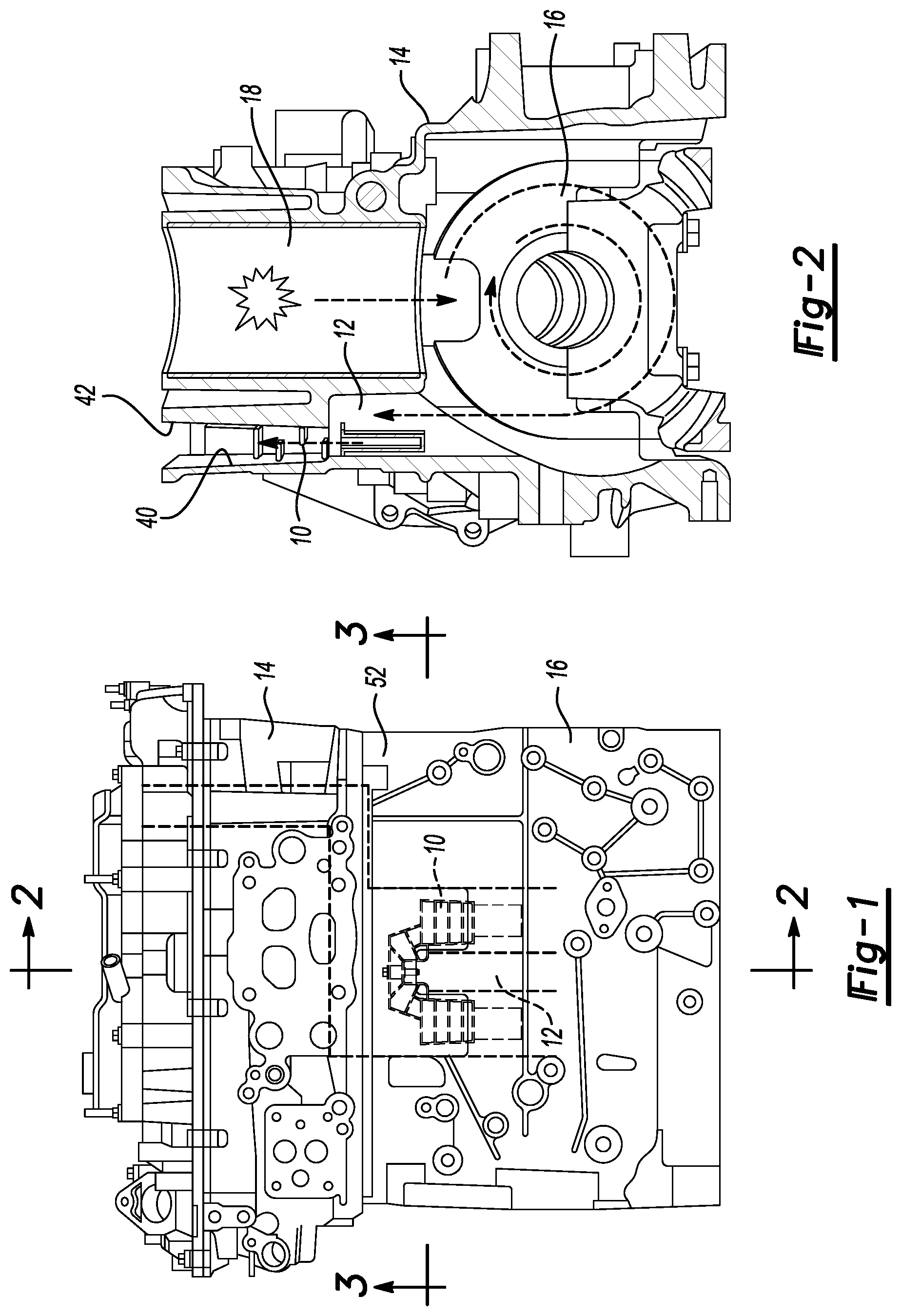 Patent US12312984 — Cylinder block baffle for separating oil from crankcase gasses — Figure 1
