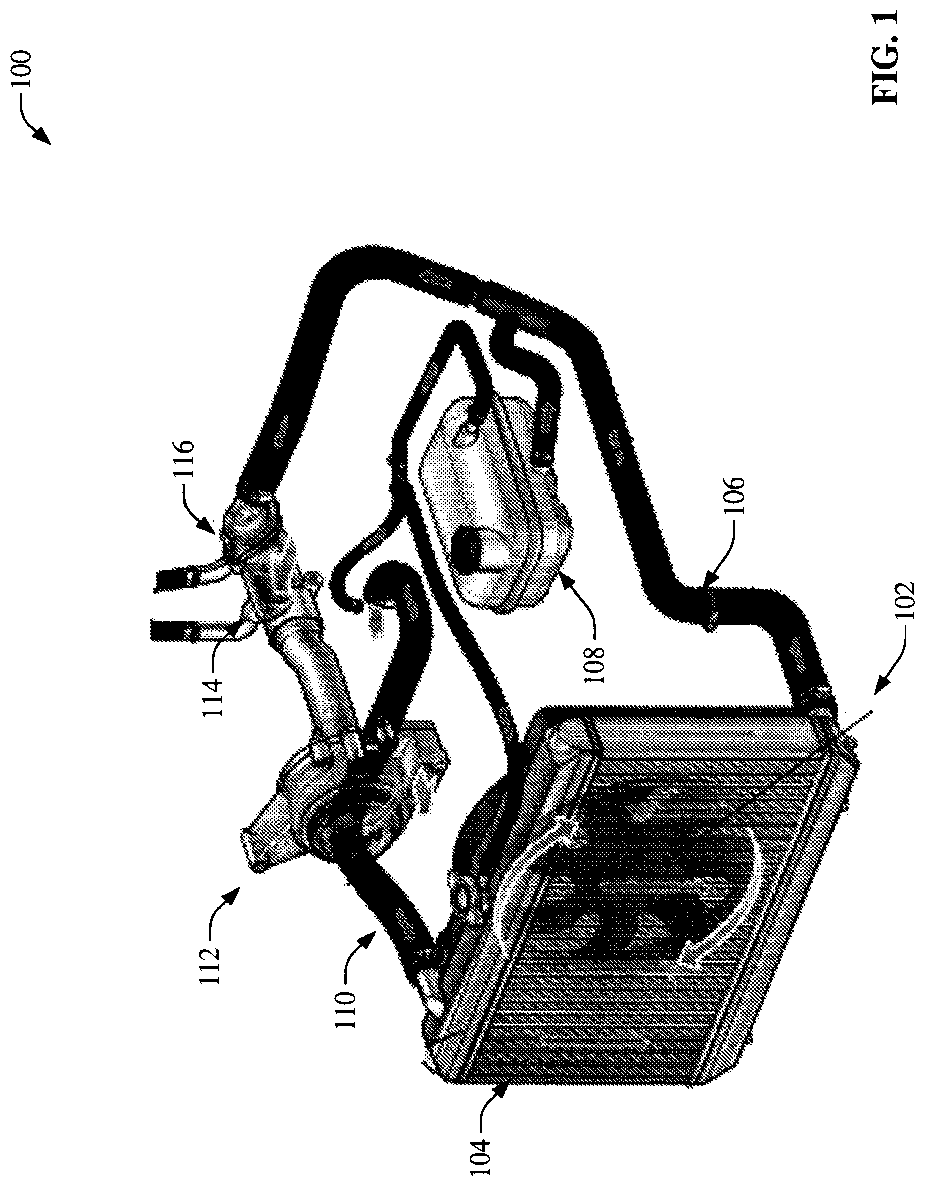 Patent US12312993 Figure 1 – Two zone radiator cooling system