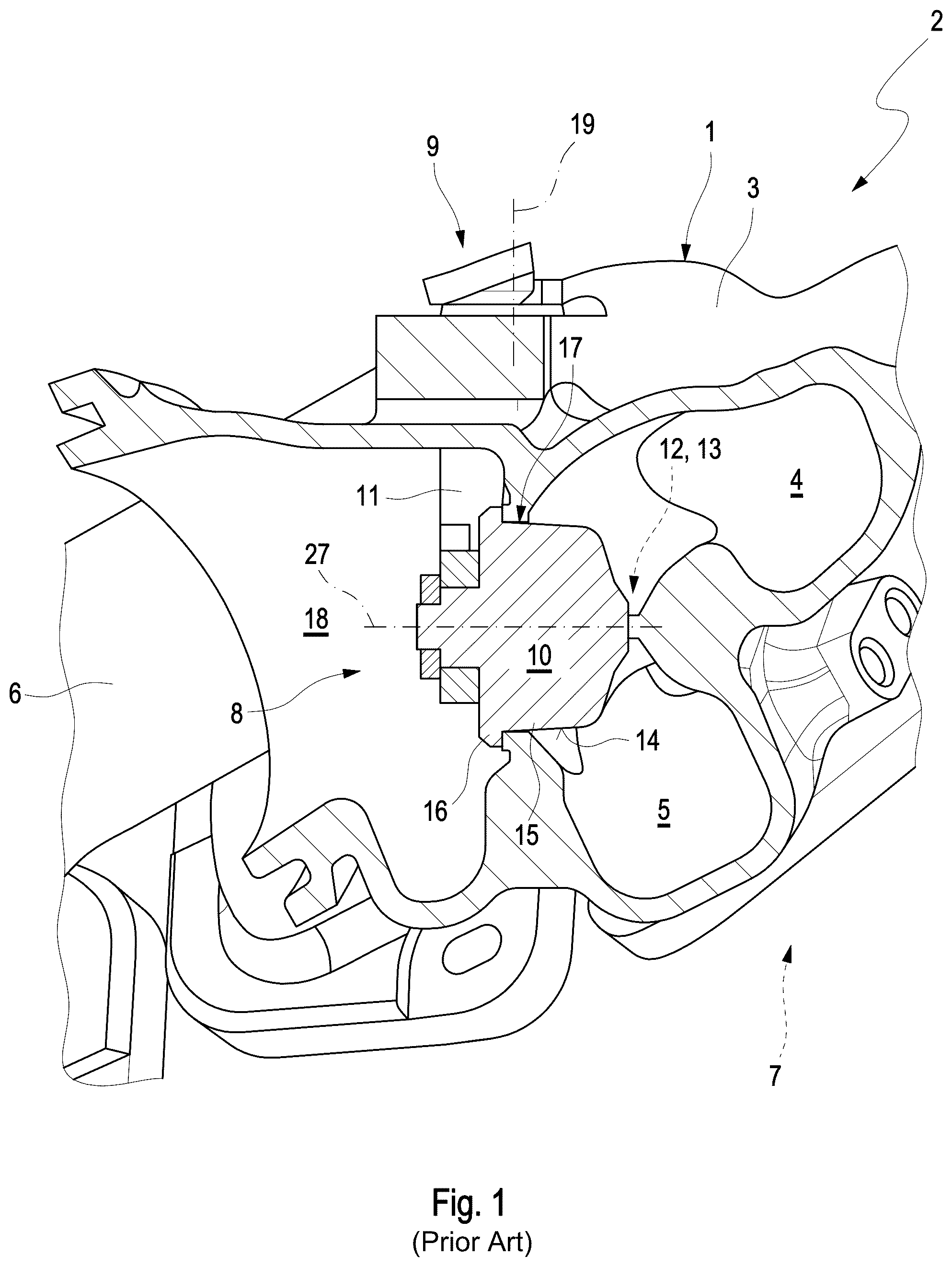 Patent US12312994 — Control device of an exhaust gas guide section of an exhaust gas turbocharger — Figure 1