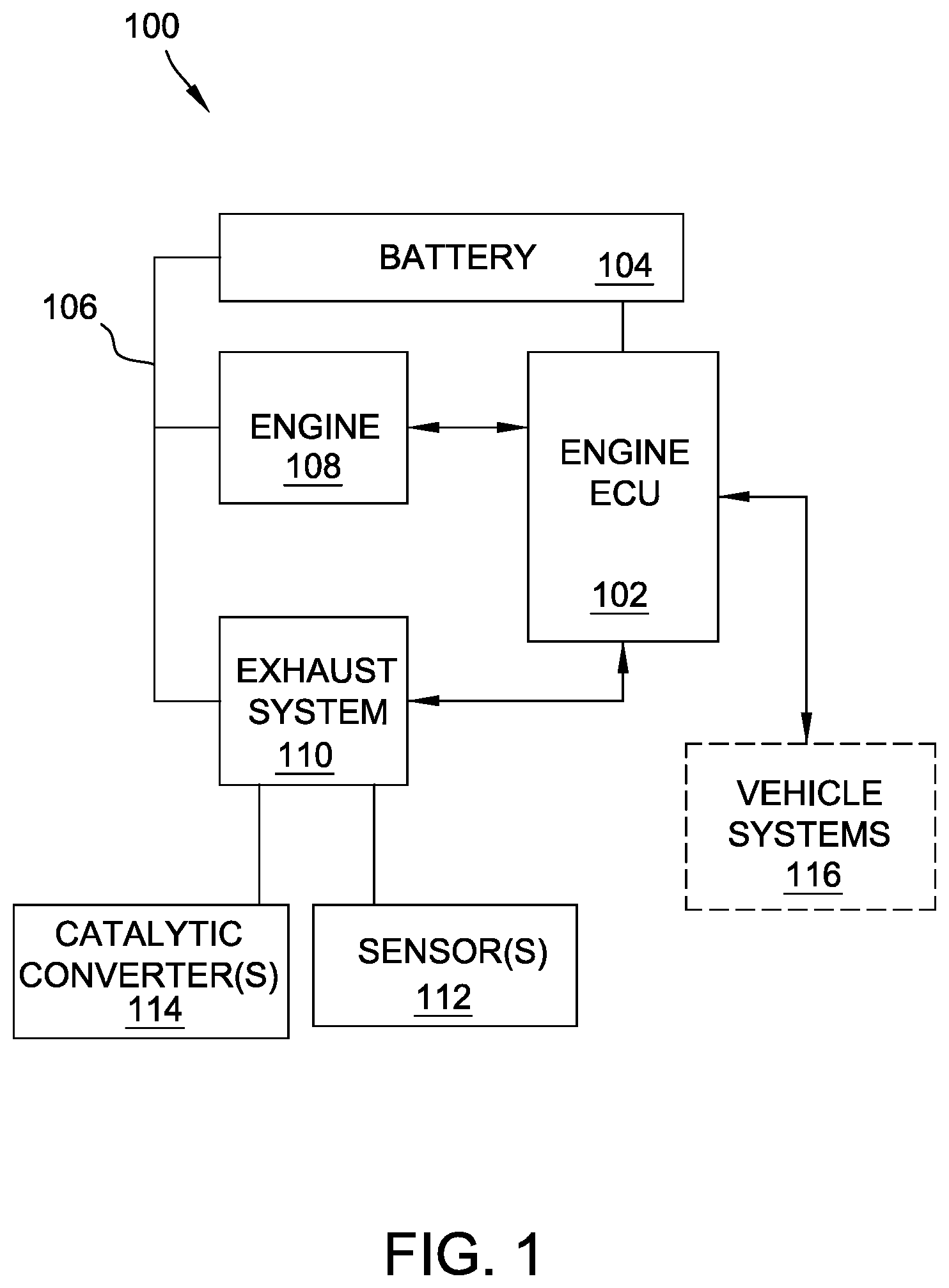 Patent US12313018 — Systems and methods for controlling a vehicle engine — Figure 1