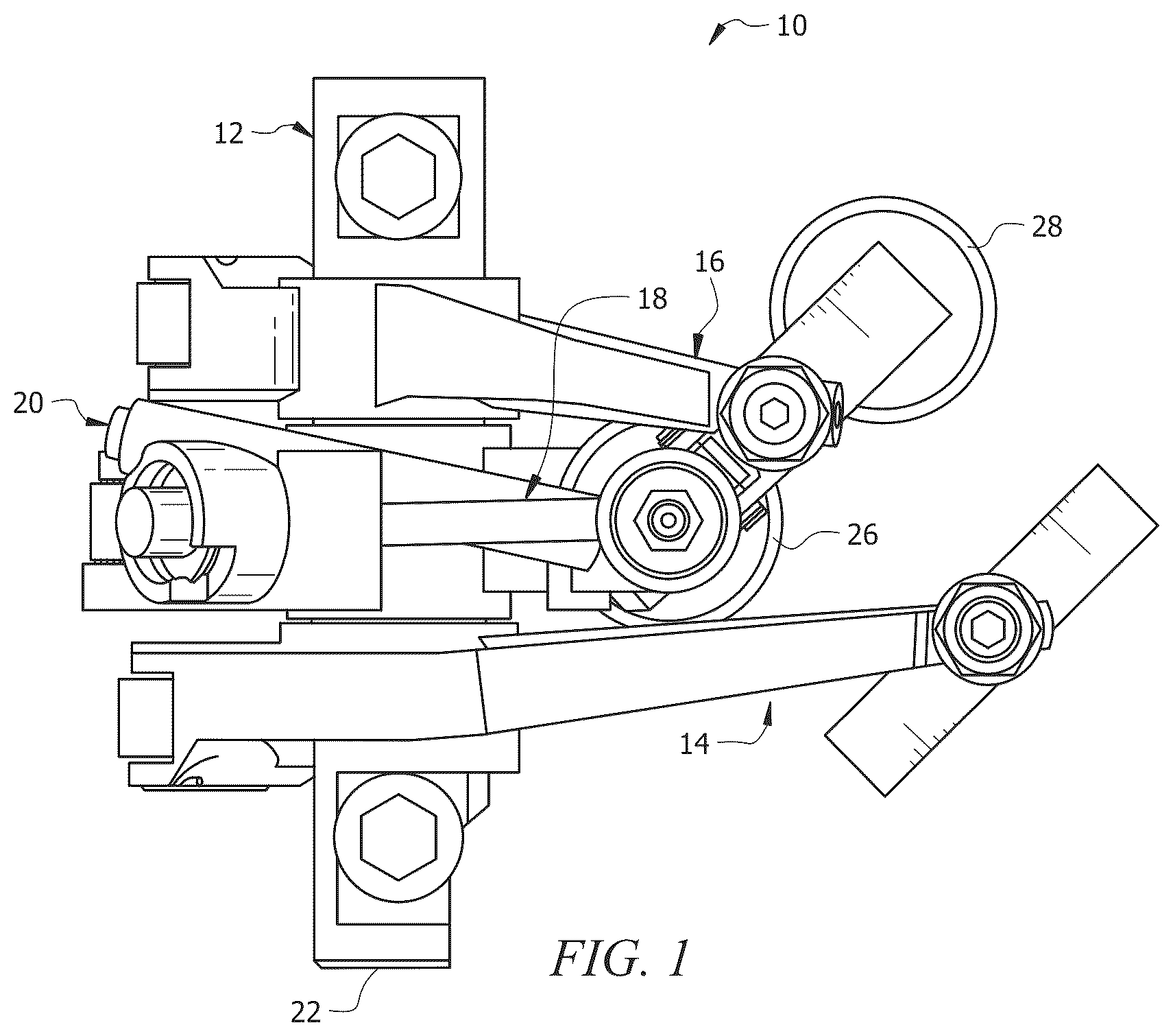 Patent US12313019 — Valve bridge stabilizer for engine braking — Figure 1