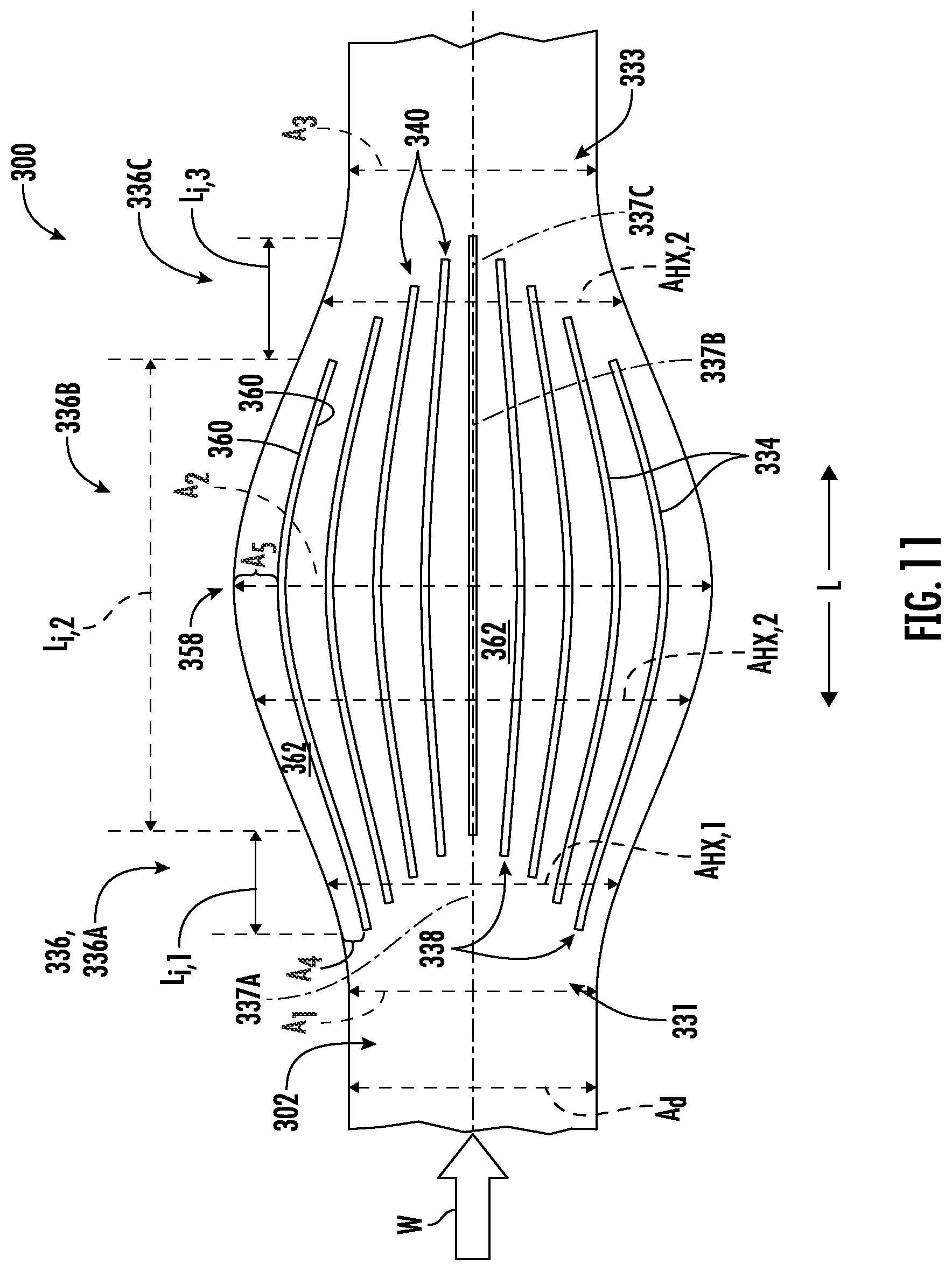 Patent US12313022 Figure 6 – Gas turbine engine having a heat exchanger located in an annular duct