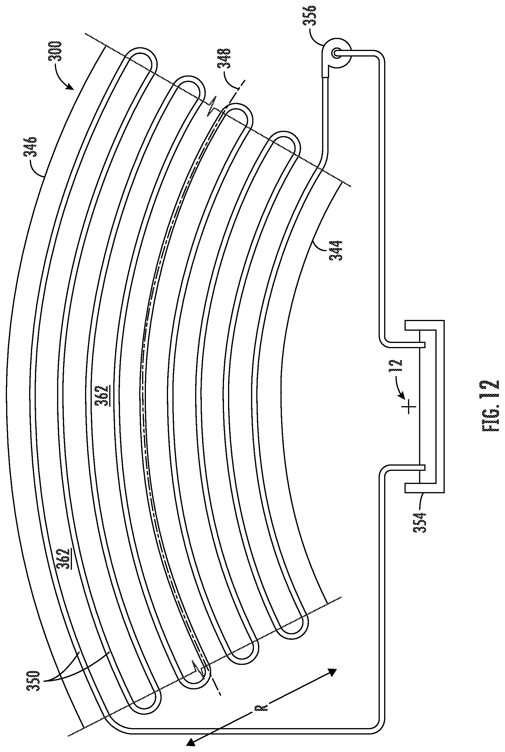 Patent US12313022 Figure 7 – Gas turbine engine having a heat exchanger located in an annular duct