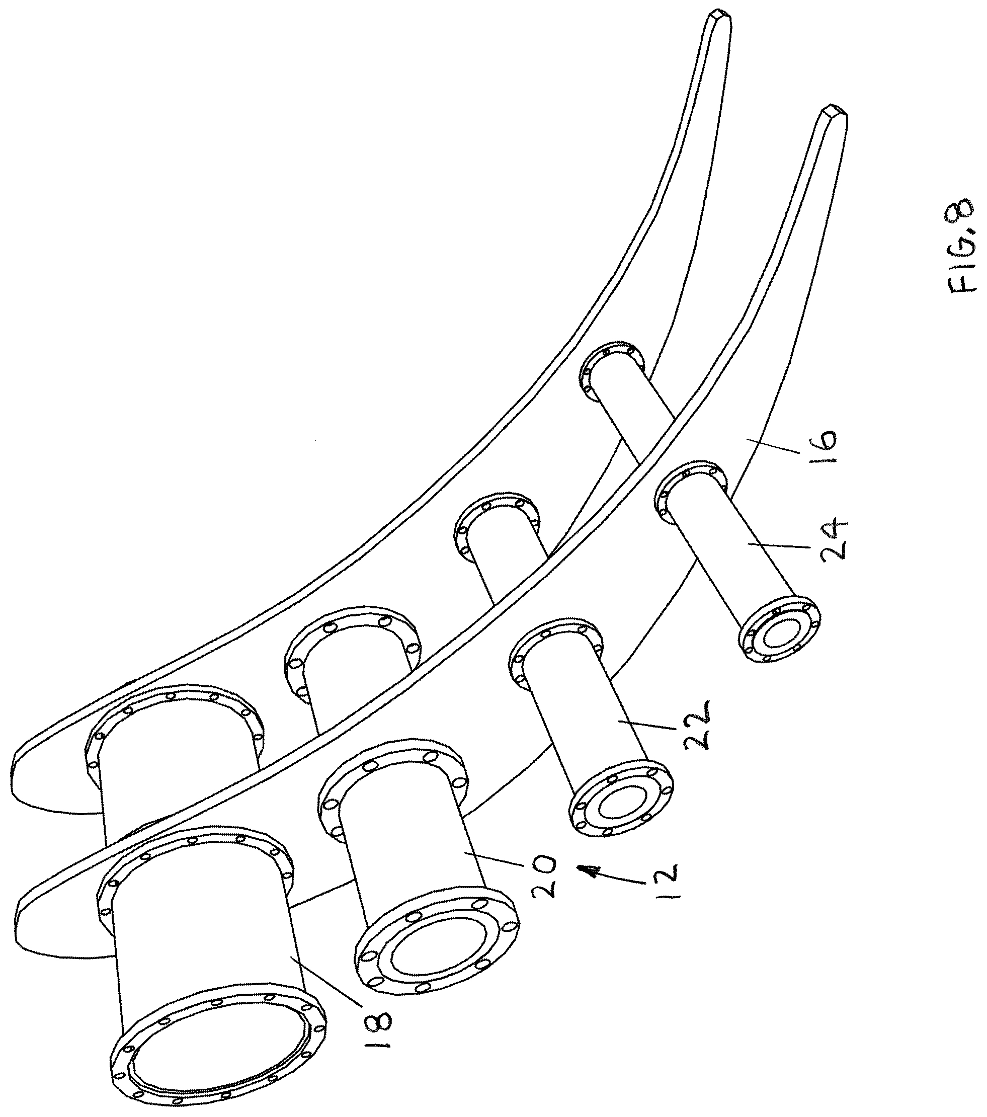 Patent US12313033 Figure 8 – Modular wind turbine blade designs