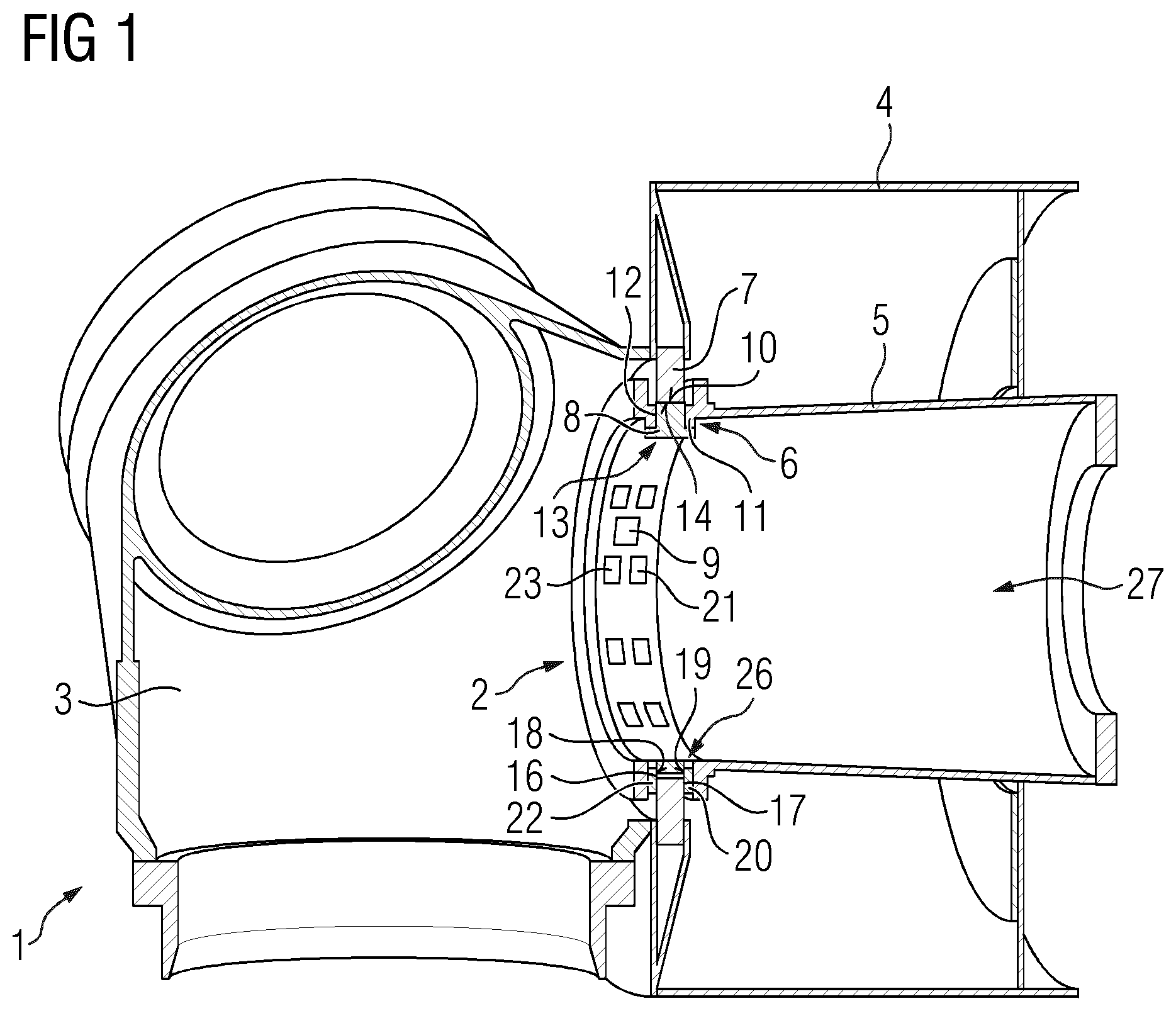 Patent US12313041 — Fluid film bearing, especially for a rotor hub in a wind turbine — Figure 1