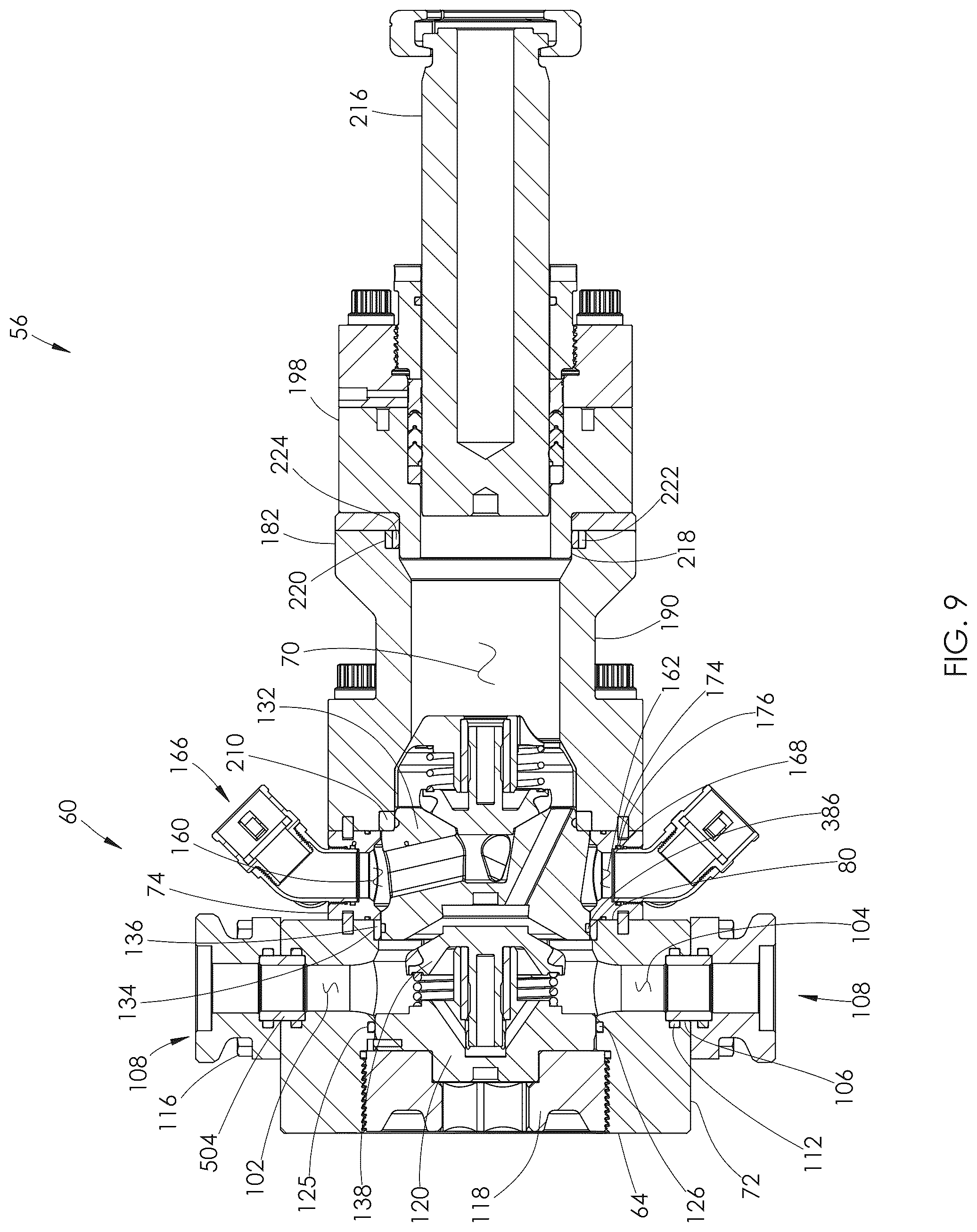 Patent US12313048 Figure 9 – Fluid end assembly