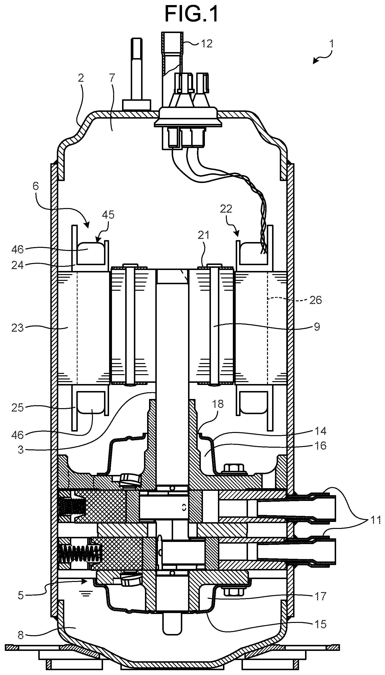 Patent US12313050 — Compressor — Figure 1