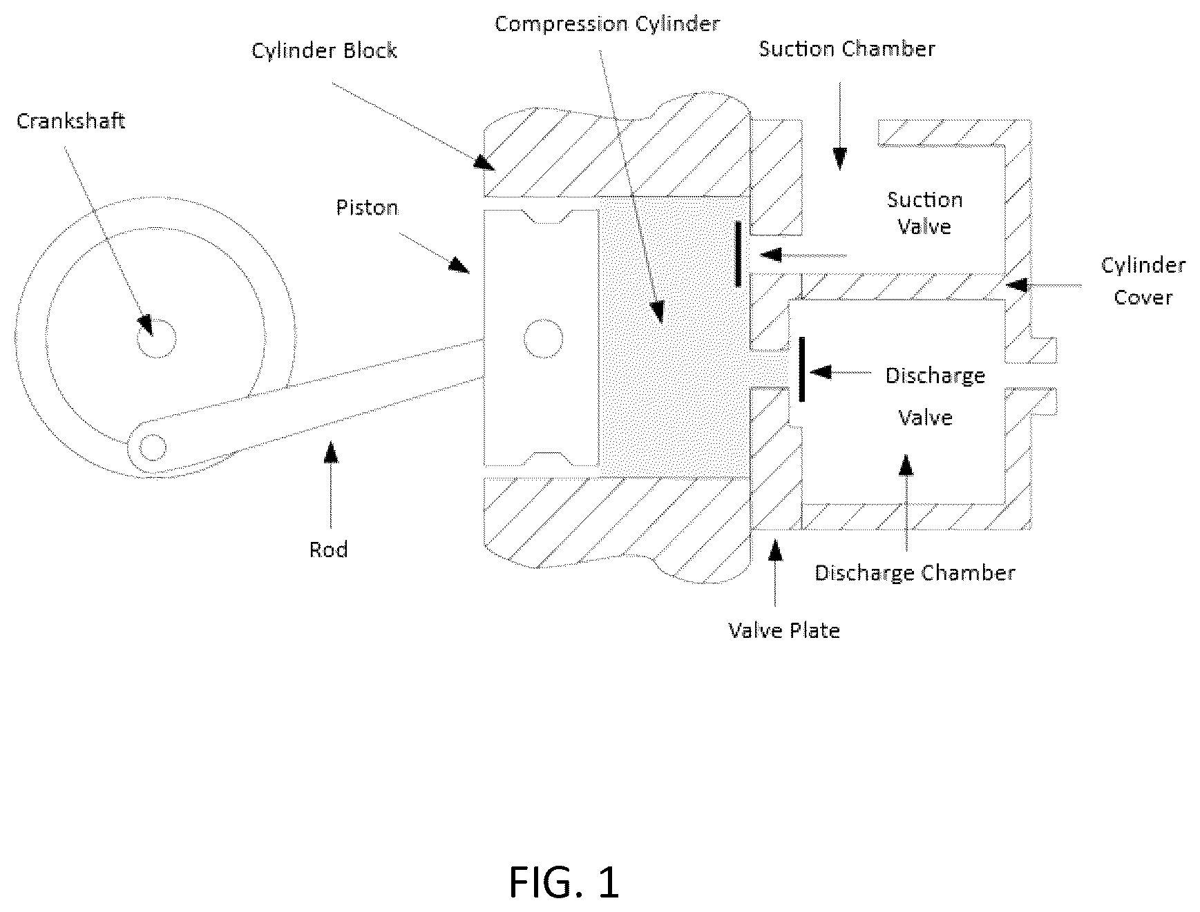 Patent US12313053 — Alternative compressor head arrangement — Figure 1