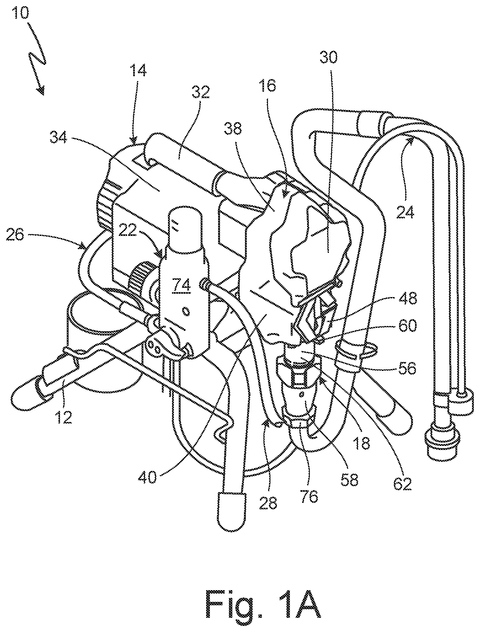 Patent US12313061 Figure 1 – Fluid dispensing system having a piston rod and wear sleeve