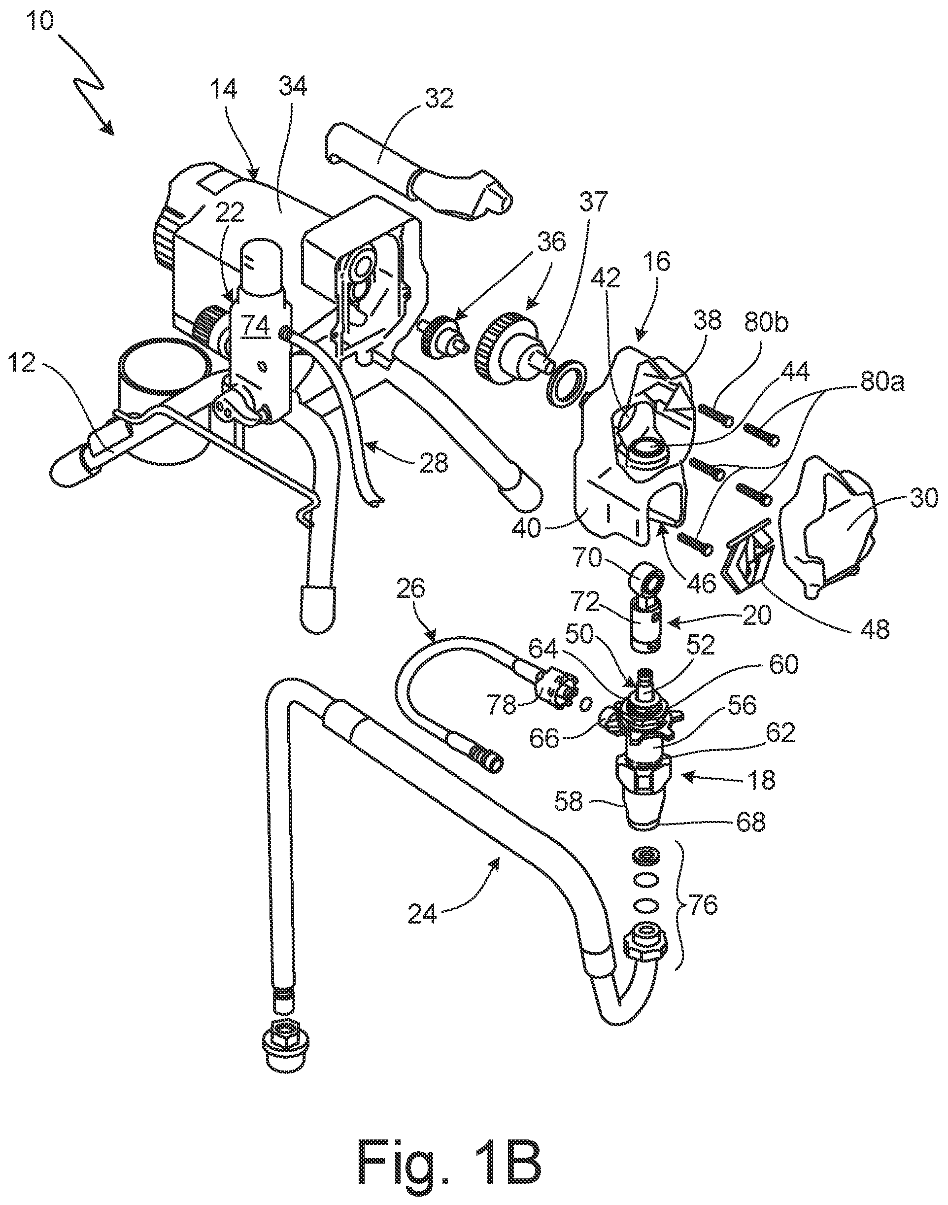 Patent US12313061 Figure 2 – Fluid dispensing system having a piston rod and wear sleeve