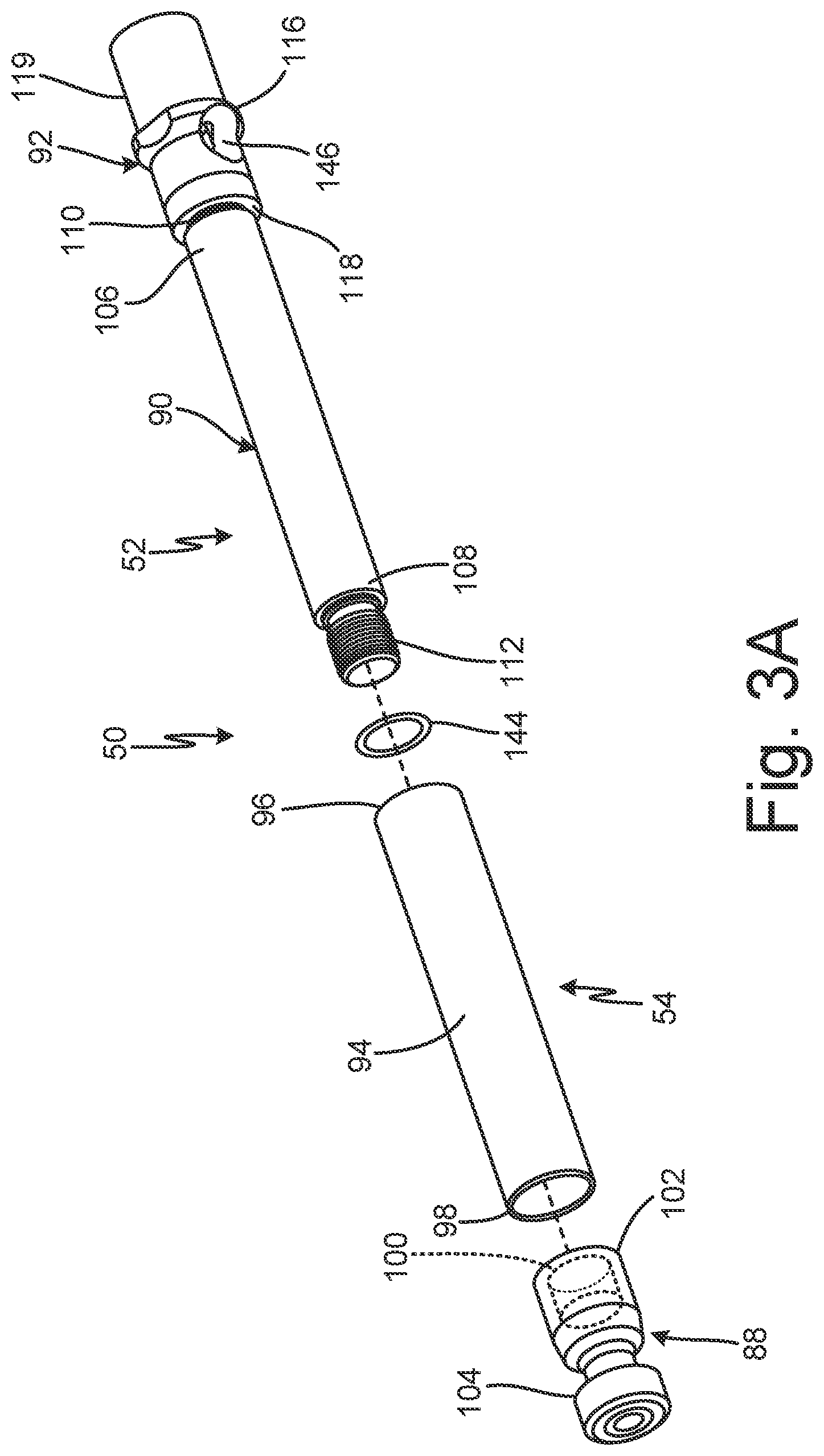 Patent US12313061 Figure 5 – Fluid dispensing system having a piston rod and wear sleeve