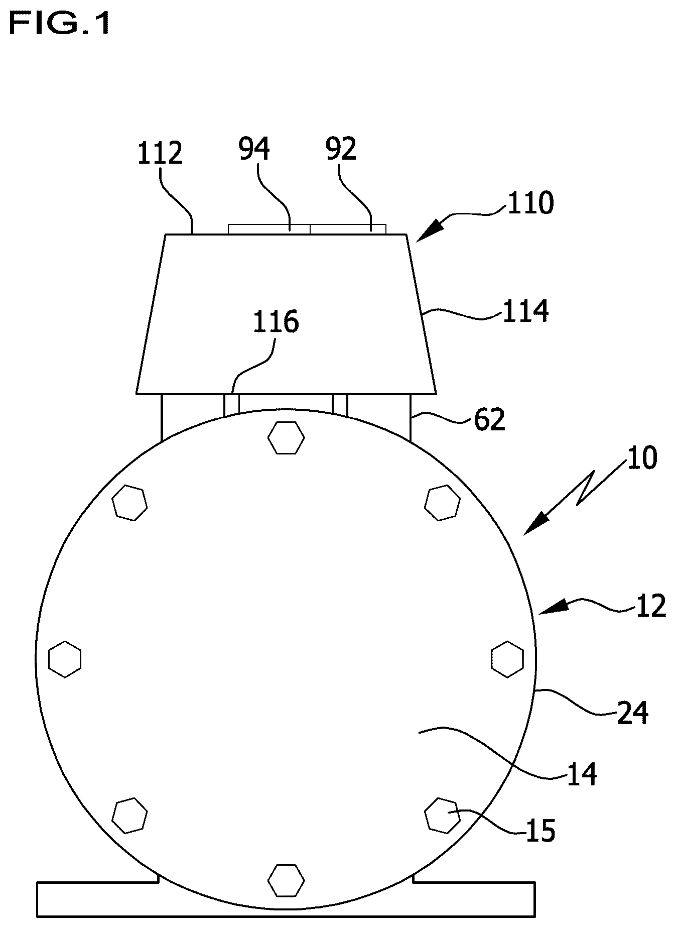Patent US12313062 — Refrigerant compressor — Figure 1