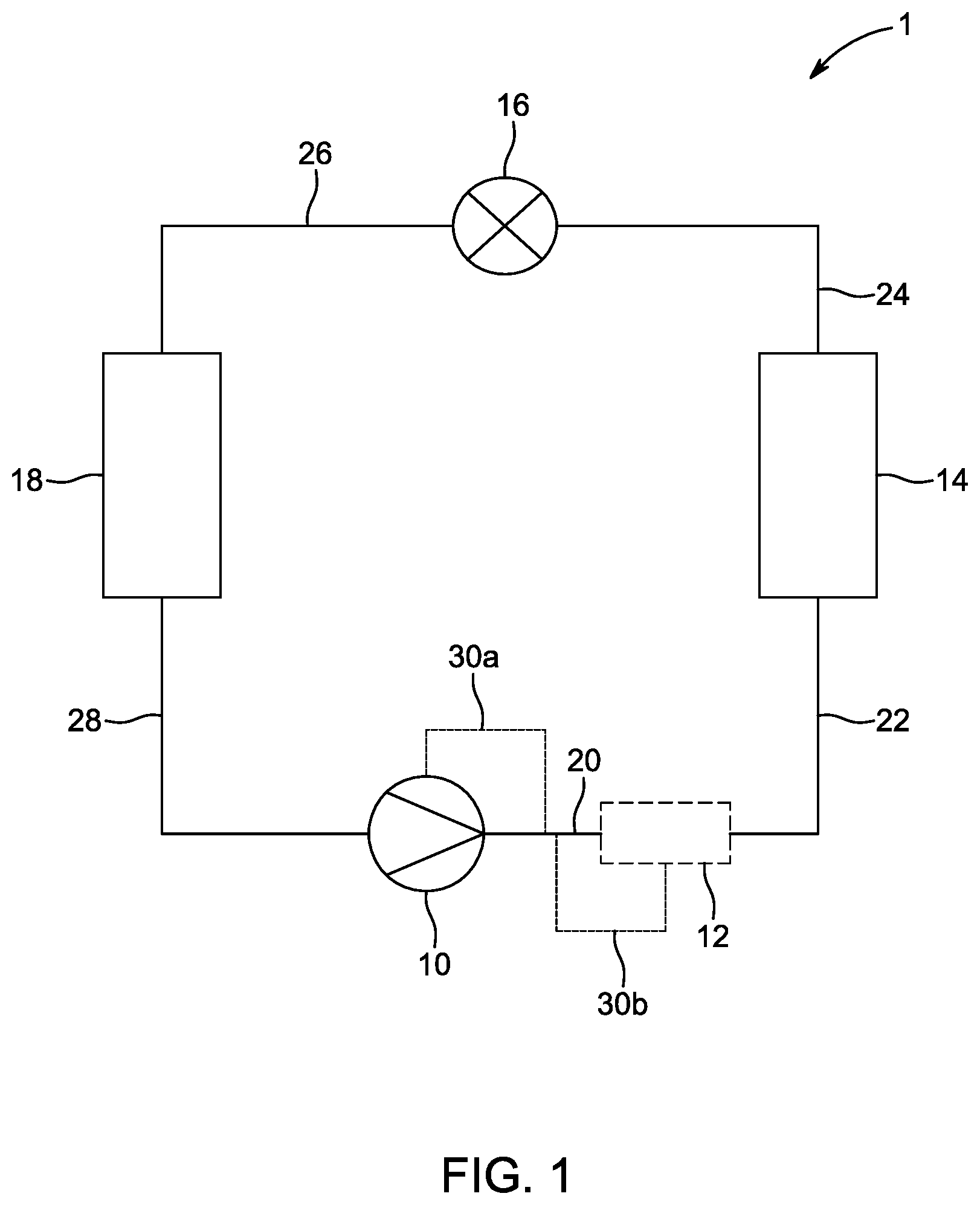 Patent US12313066 — Methods and systems for lubricating a transport climate control system having an auxiliary sump — Figure 1