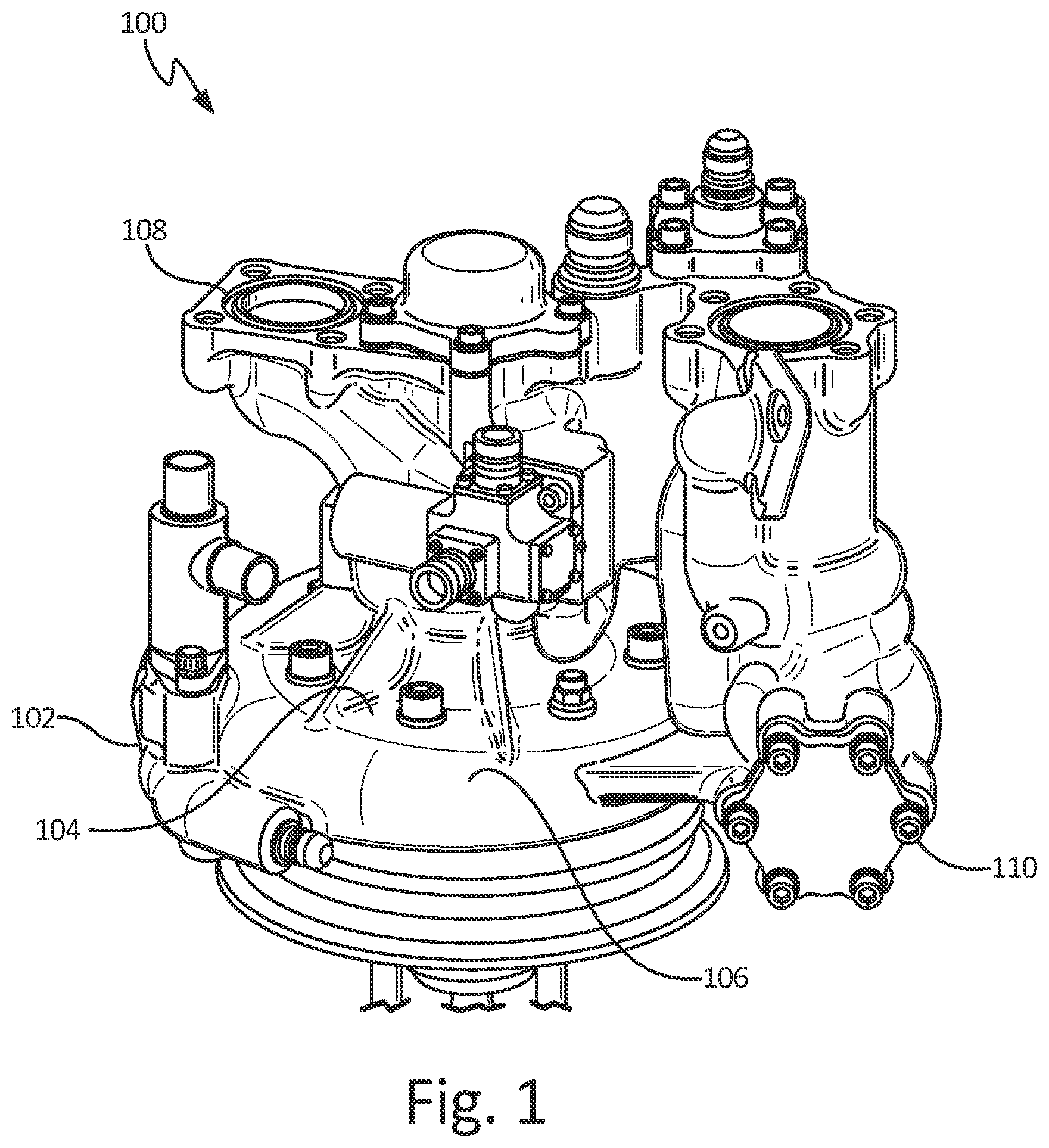 Patent US12313083 — Additively manufactured optimized fuel pump volute entrance — Figure 1