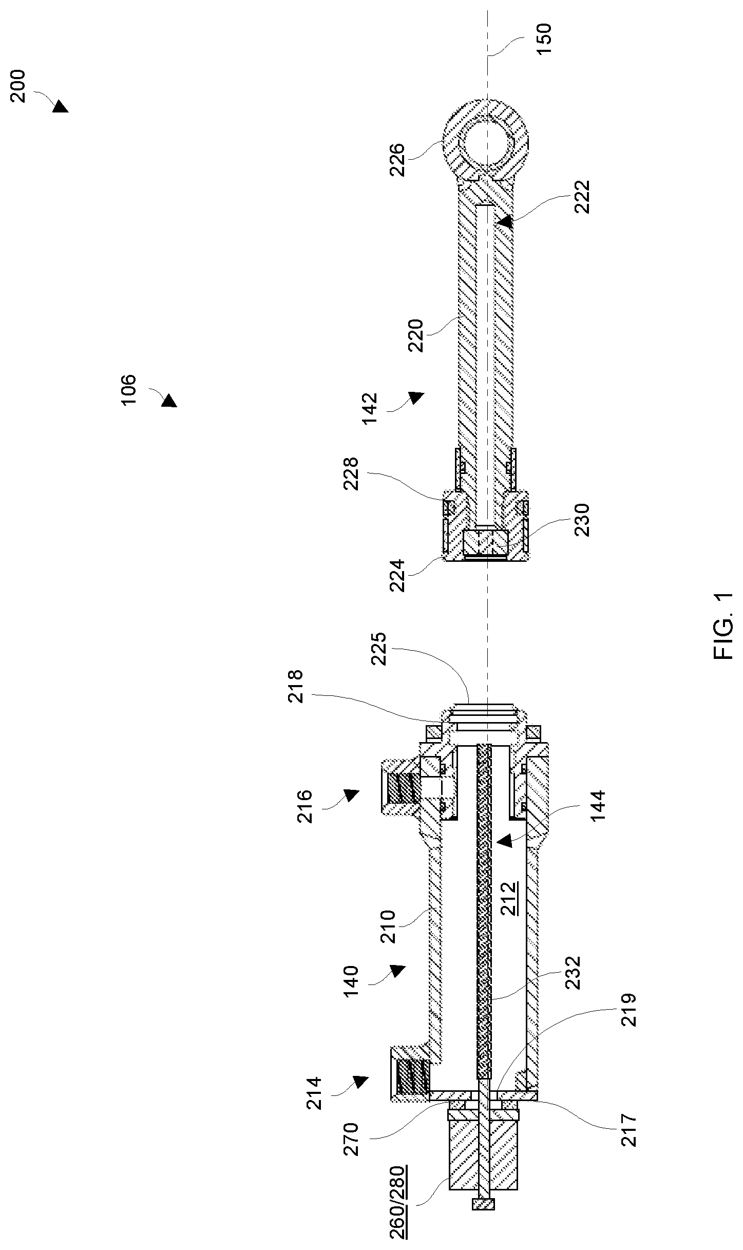 Patent US12313095 — Fluid power actuator utilizing a screw and nut assembly — Figure 1