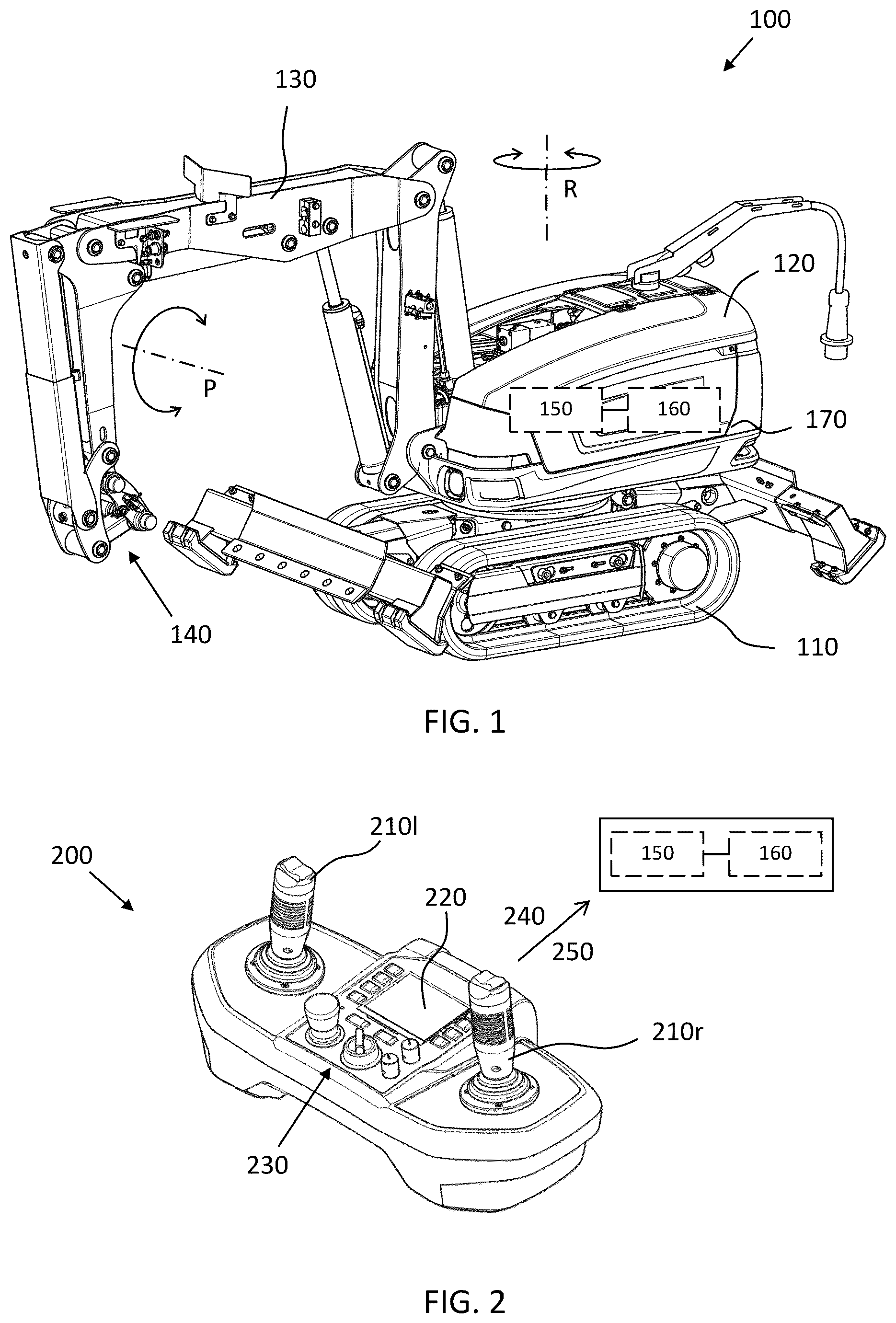 Patent US12313099 — Hydraulic system with a functional safety feature for demolition robots — Figure 1