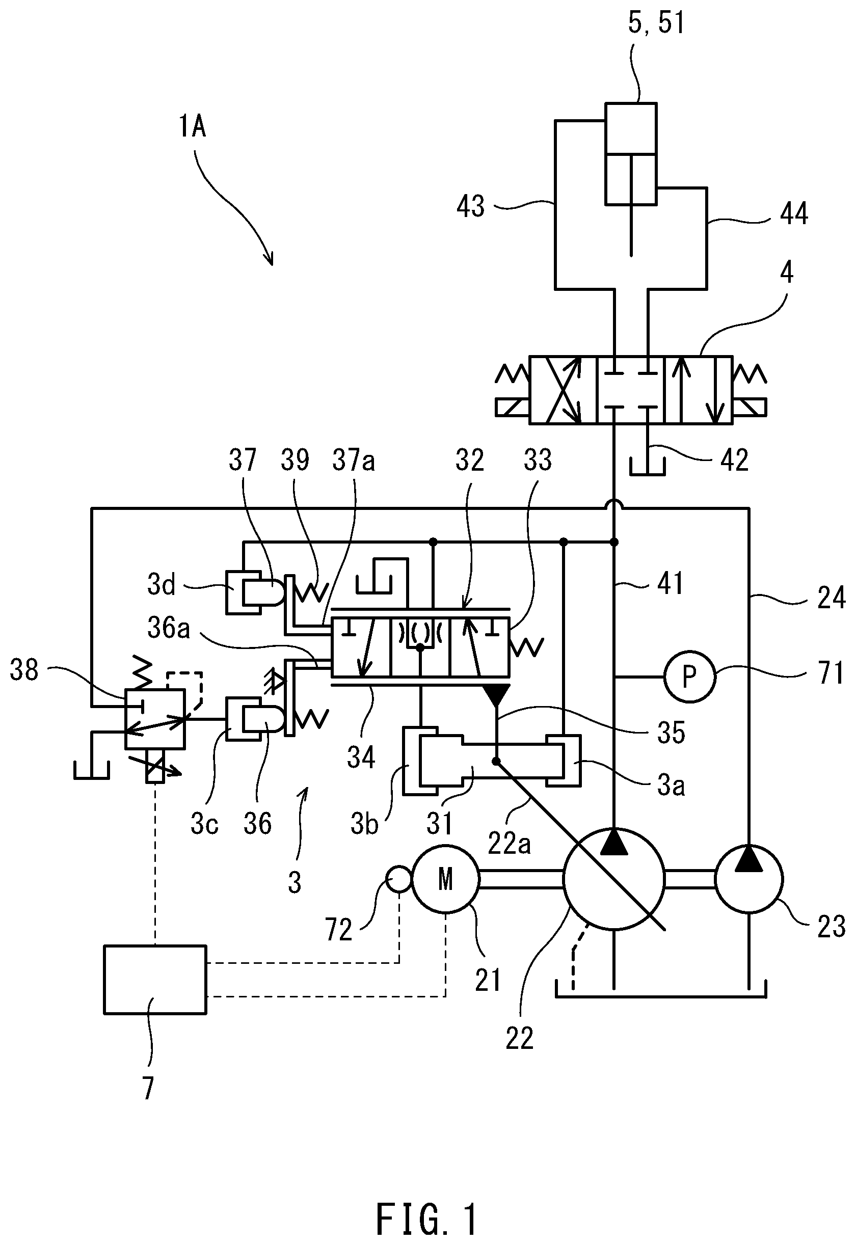Patent US12313102 — Hydraulic pump performance deterioration detection system — Figure 1