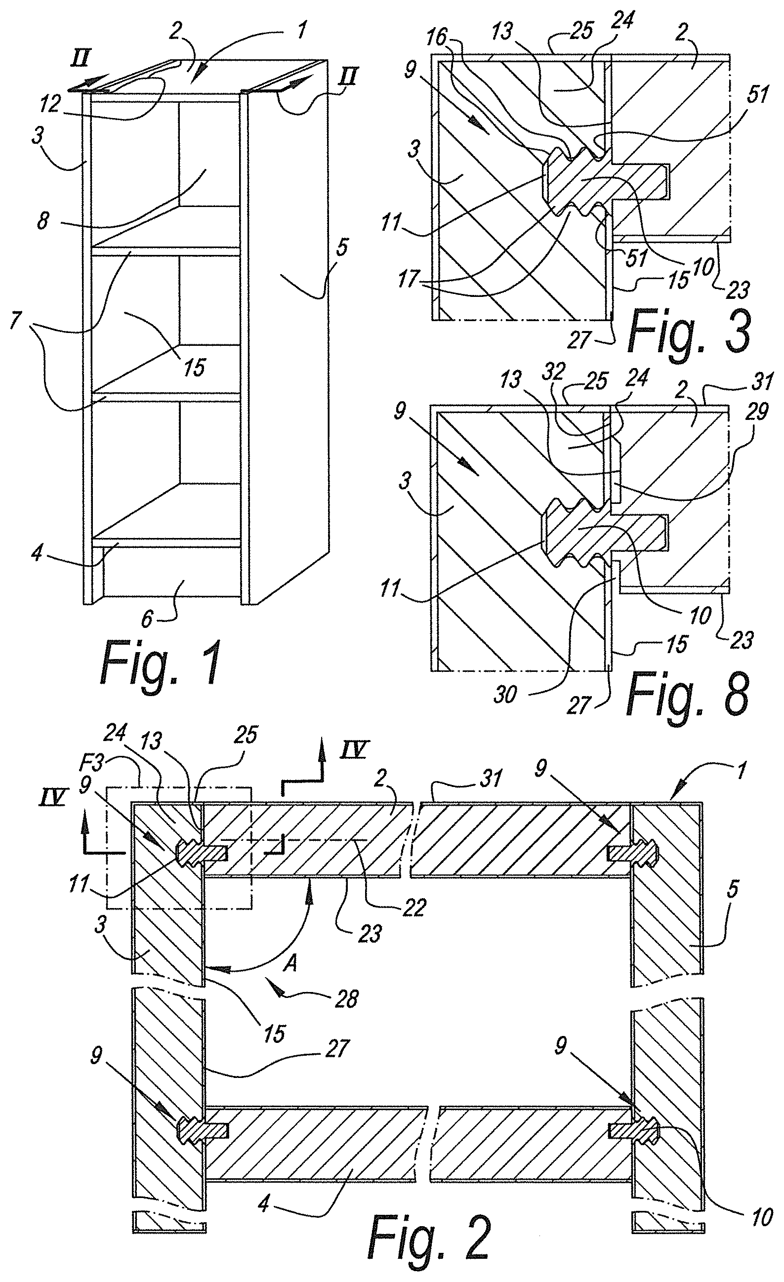 Patent US12313105 — Piece of furniture — Figure 1