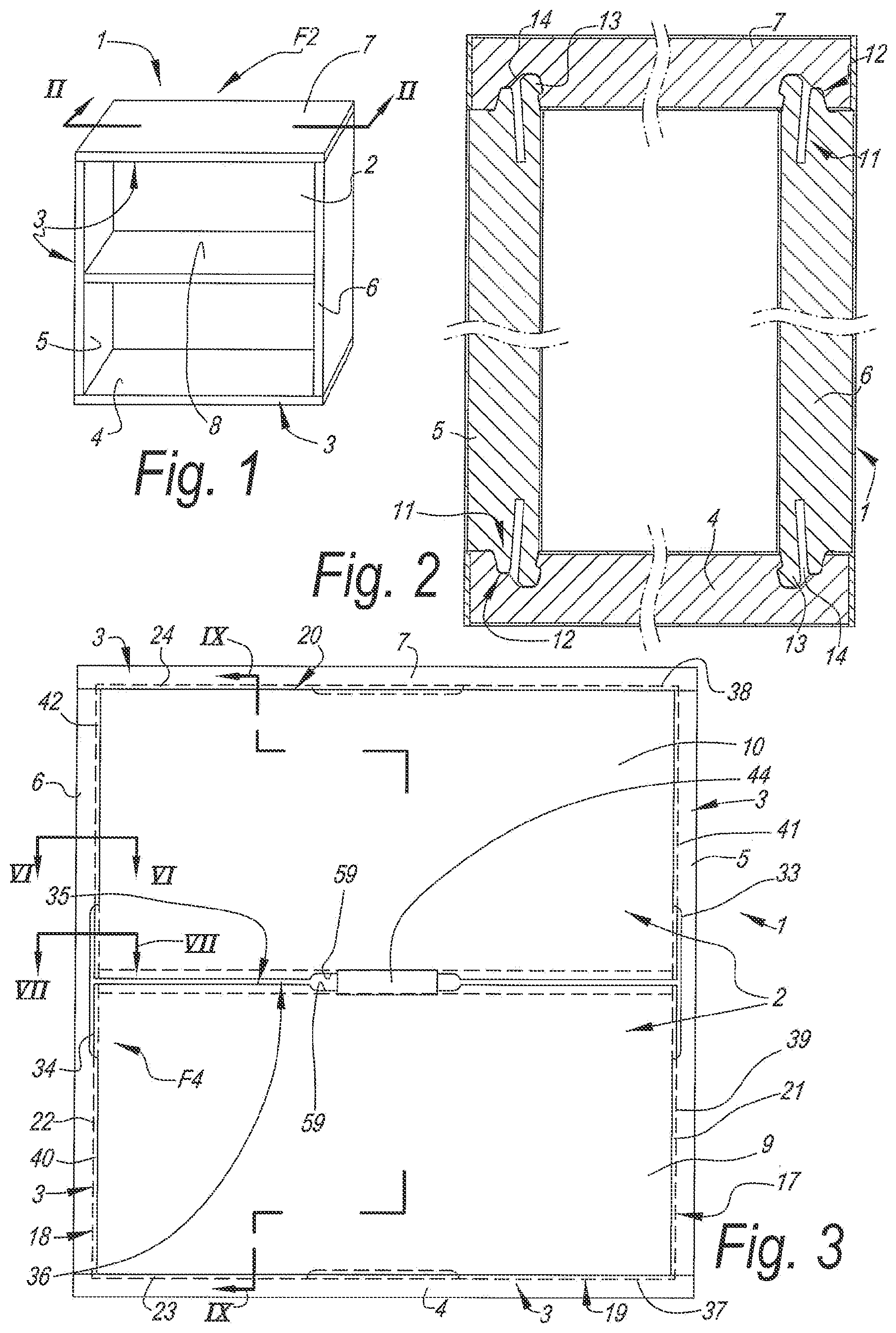 Patent US12313106 — Composed element and rear wall construction applied herewith — Figure 1