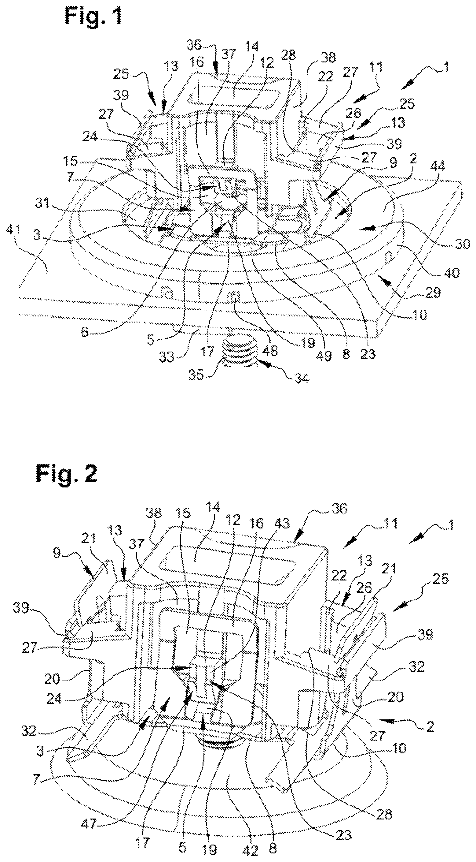 Patent US12313110 Figure 1 – Fastener