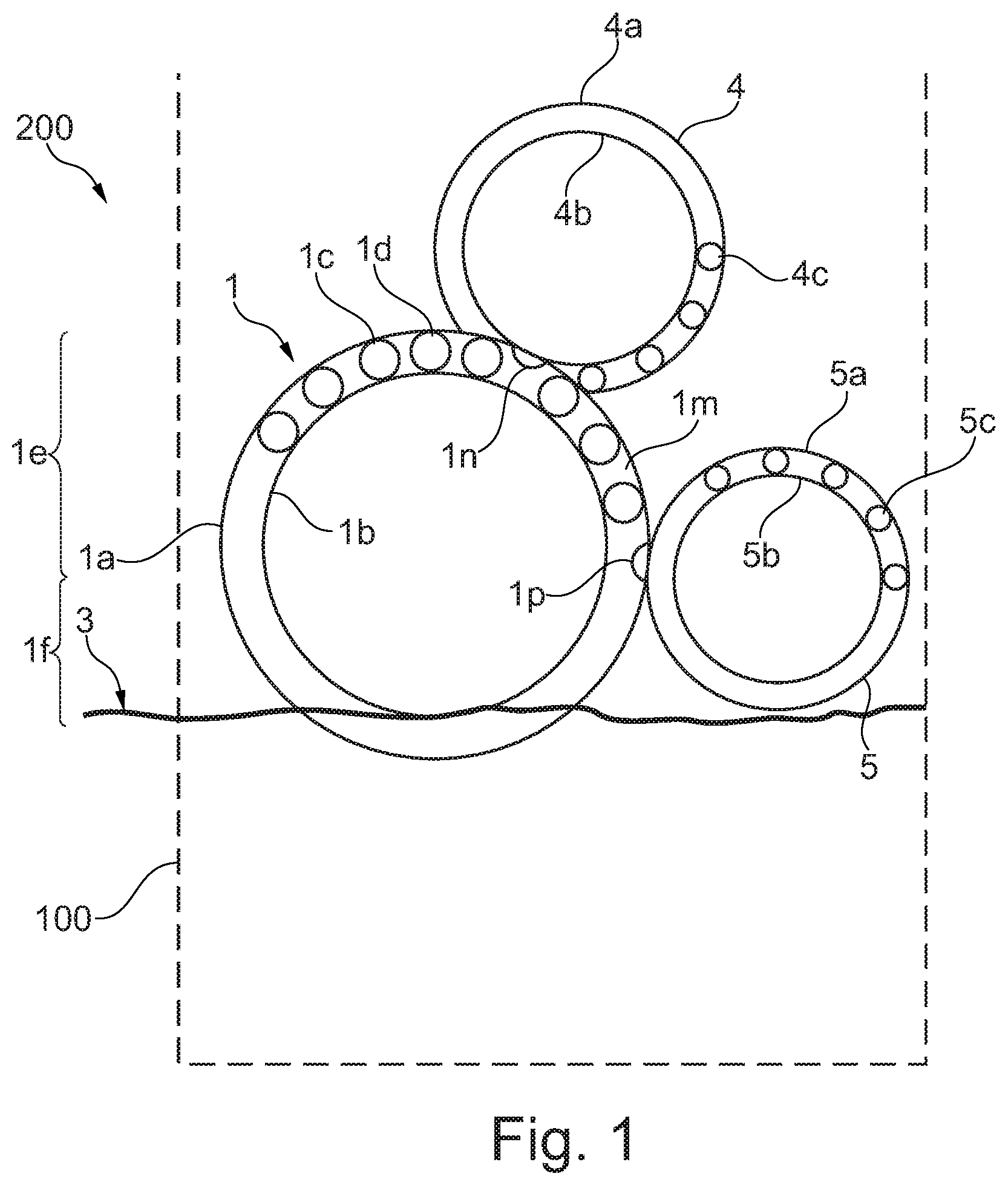 Patent US12313123 — Mechanical assembly including a roller bearing — Figure 1