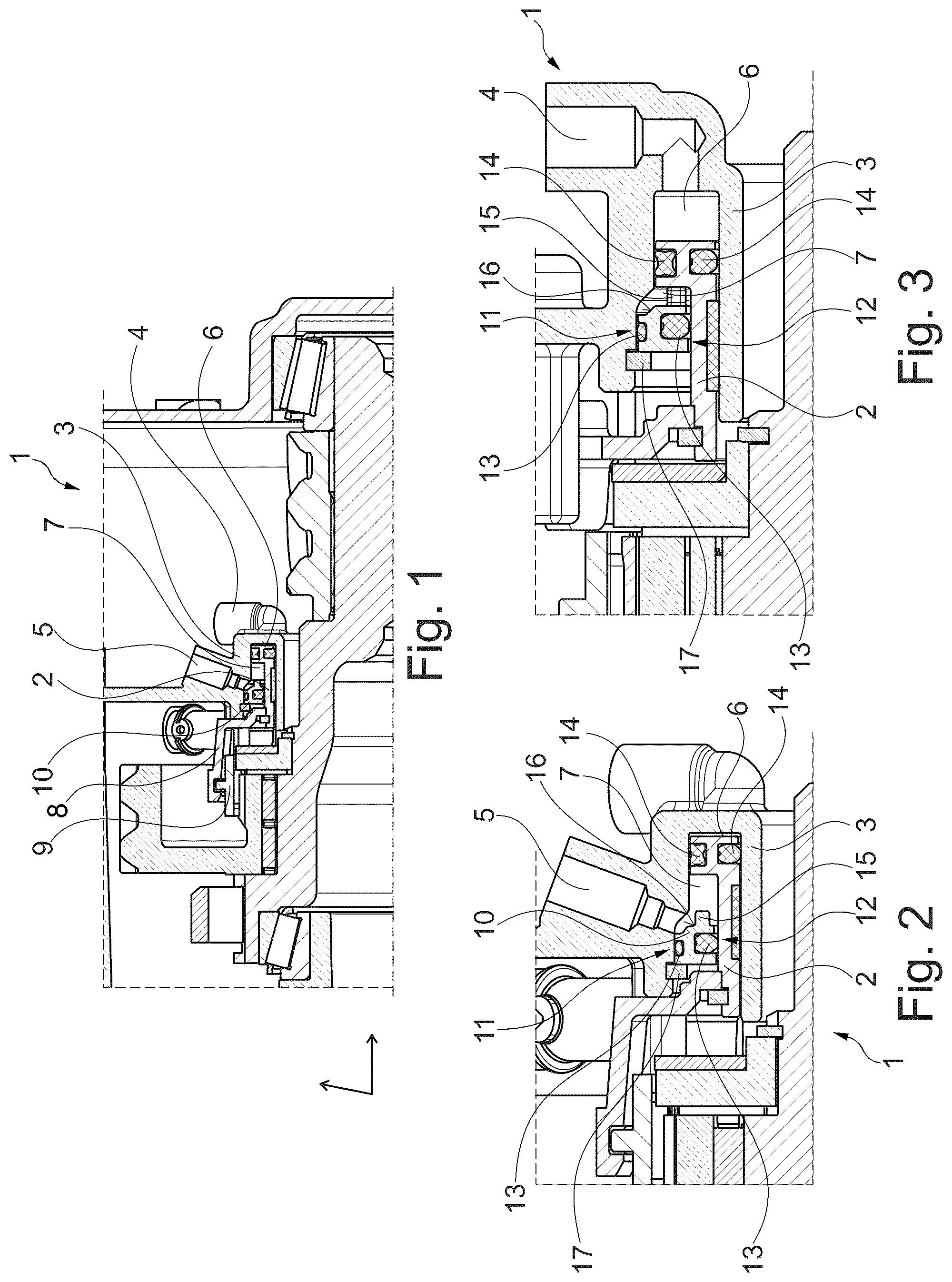 Patent US12313126 Figure 1 – Clutch with a piston that can be acted upon from both sides, and stop plate