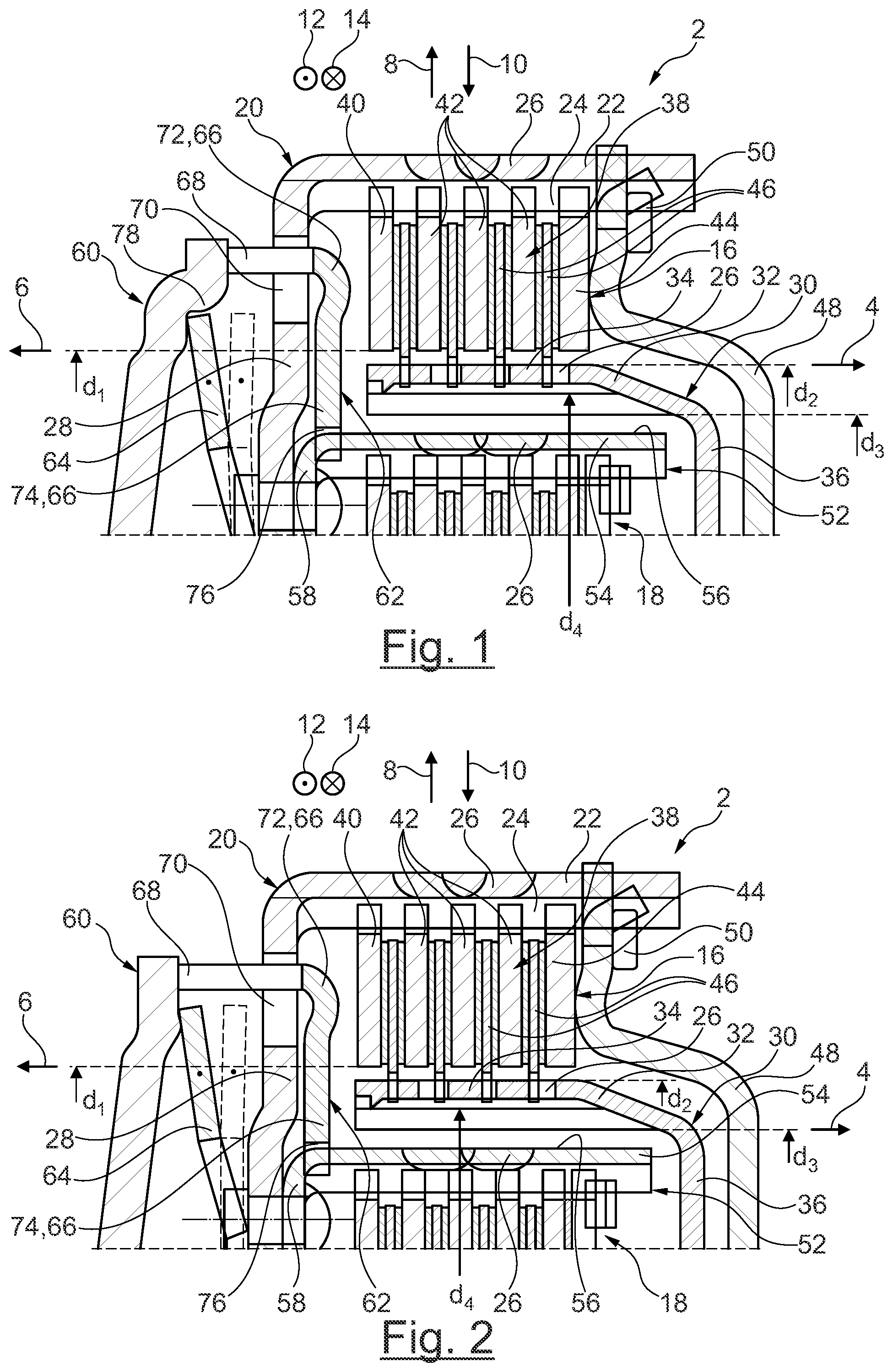 Patent US12313127 — Clutch device — Figure 1