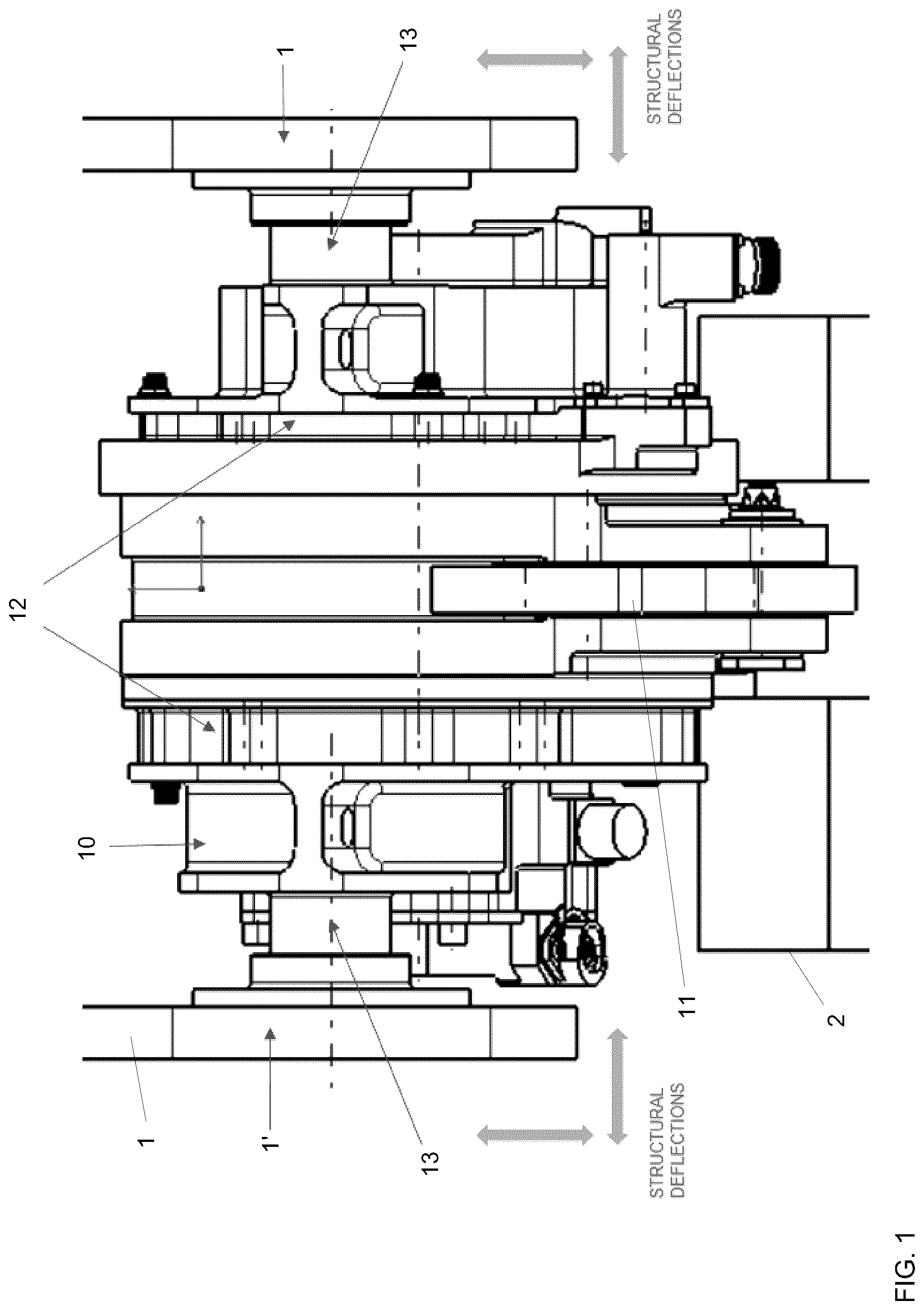Patent US12313148 — Attachment for rotary actuator to wing — Figure 1