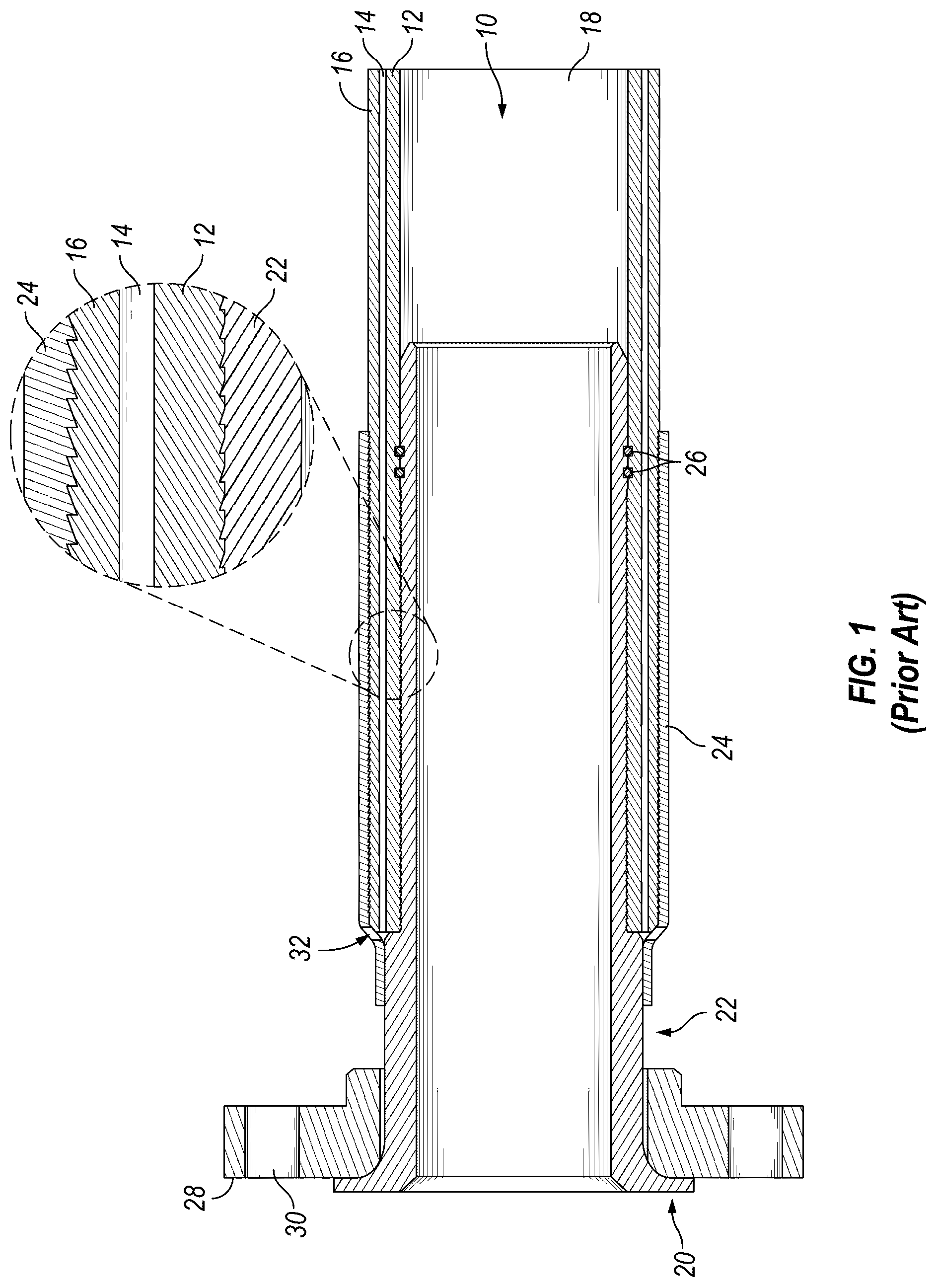 Patent US12313190 — Pressure equalization in composite pipes — Figure 1