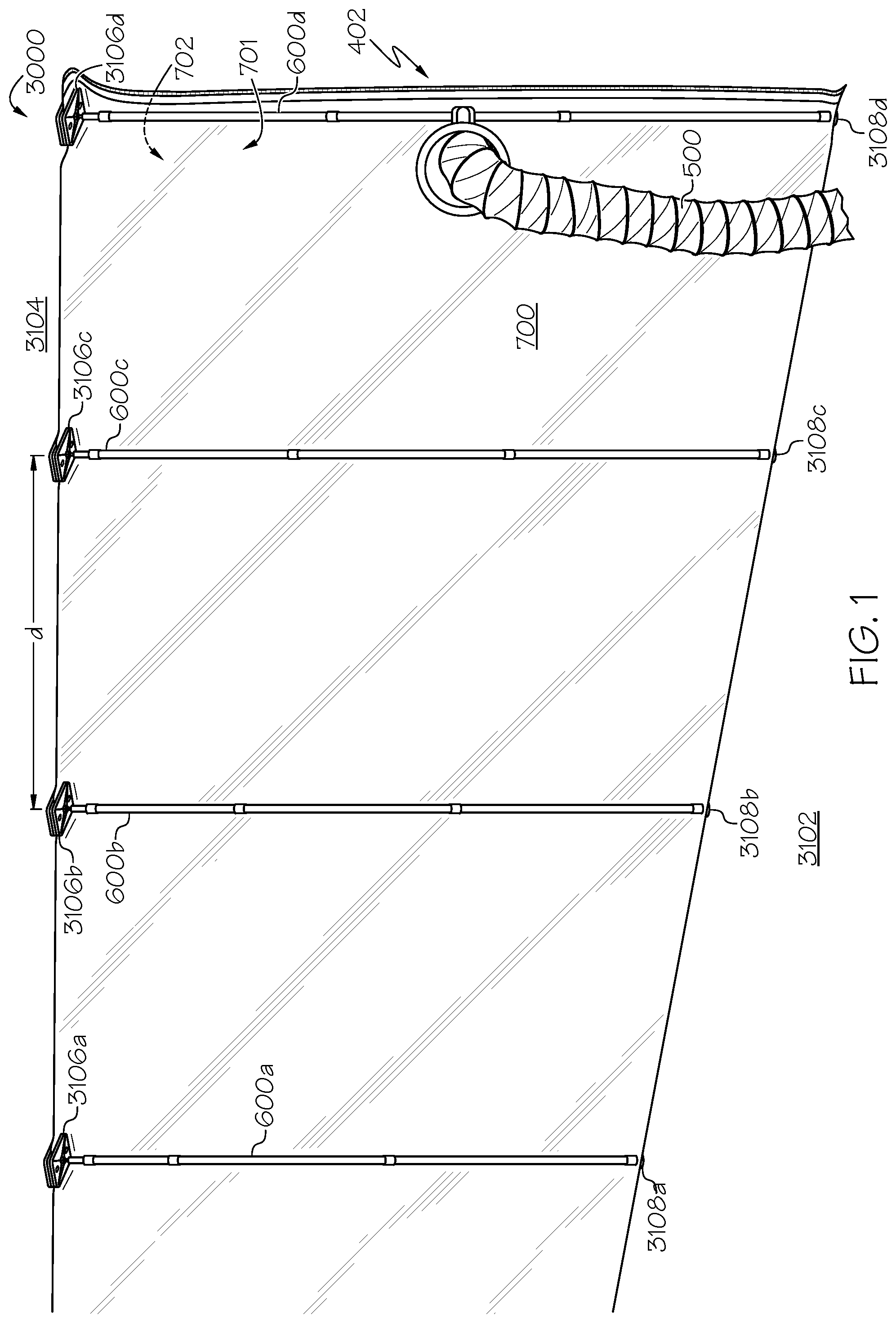Patent US12313201 — Flexible air duct systems and methods of installation and use thereof — Figure 1
