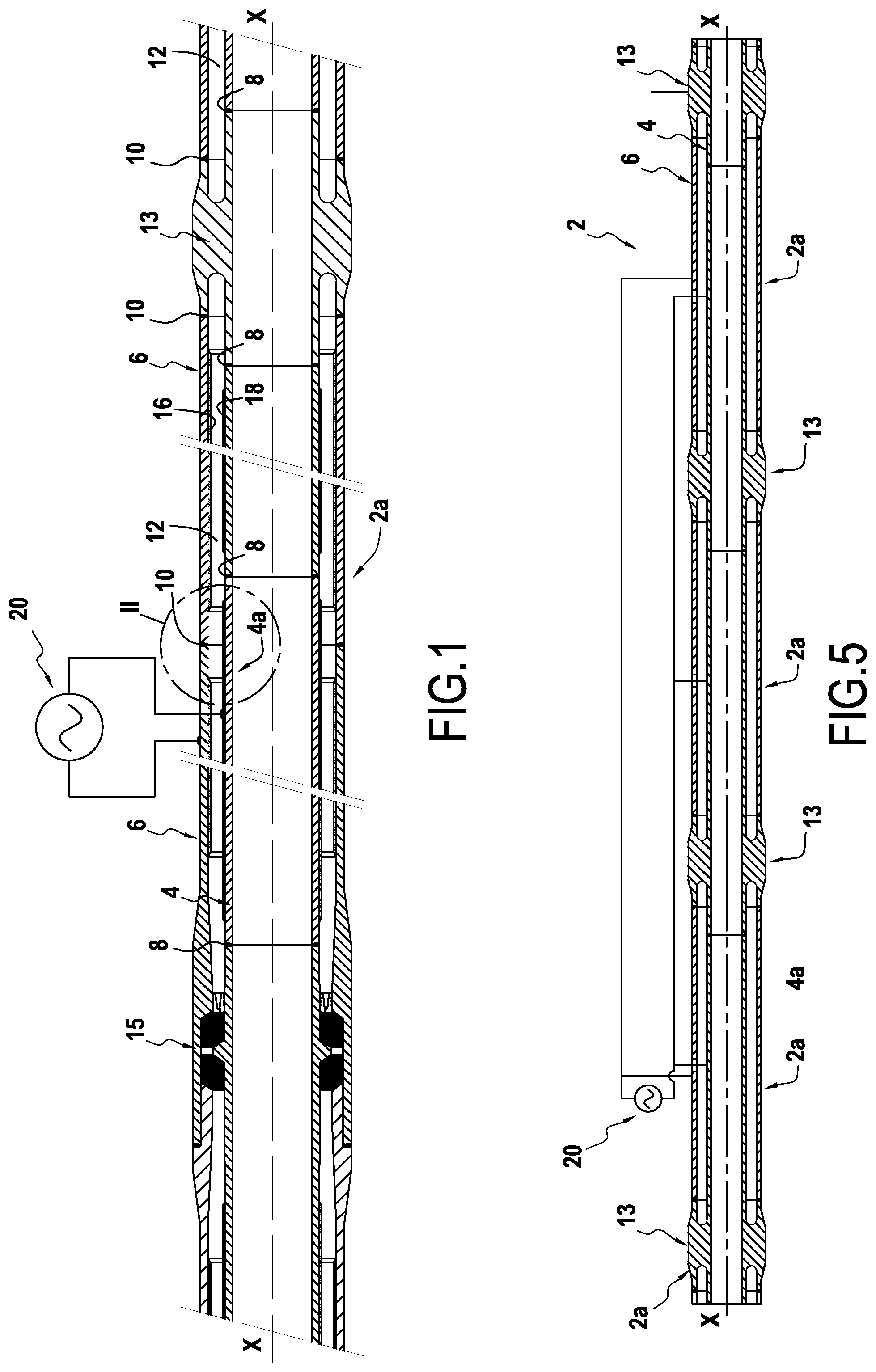 Patent US12313202 — Method and system for direct electric heating of a double-walled pipe for transporting fluids — Figure 1