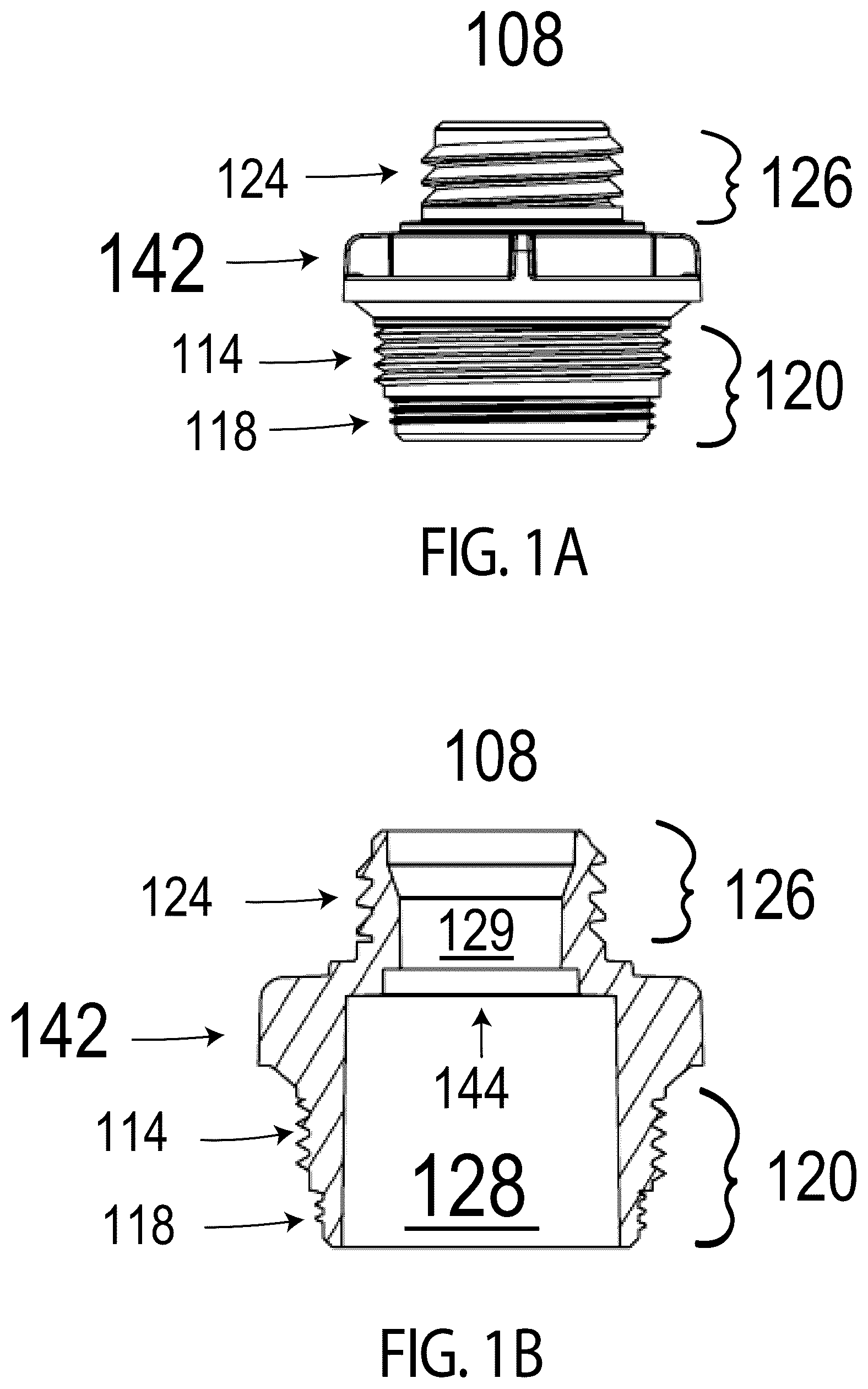 Patent US12313204 — Fluid containers and filter assemblies with externally and internally threaded adapters — Figure 1