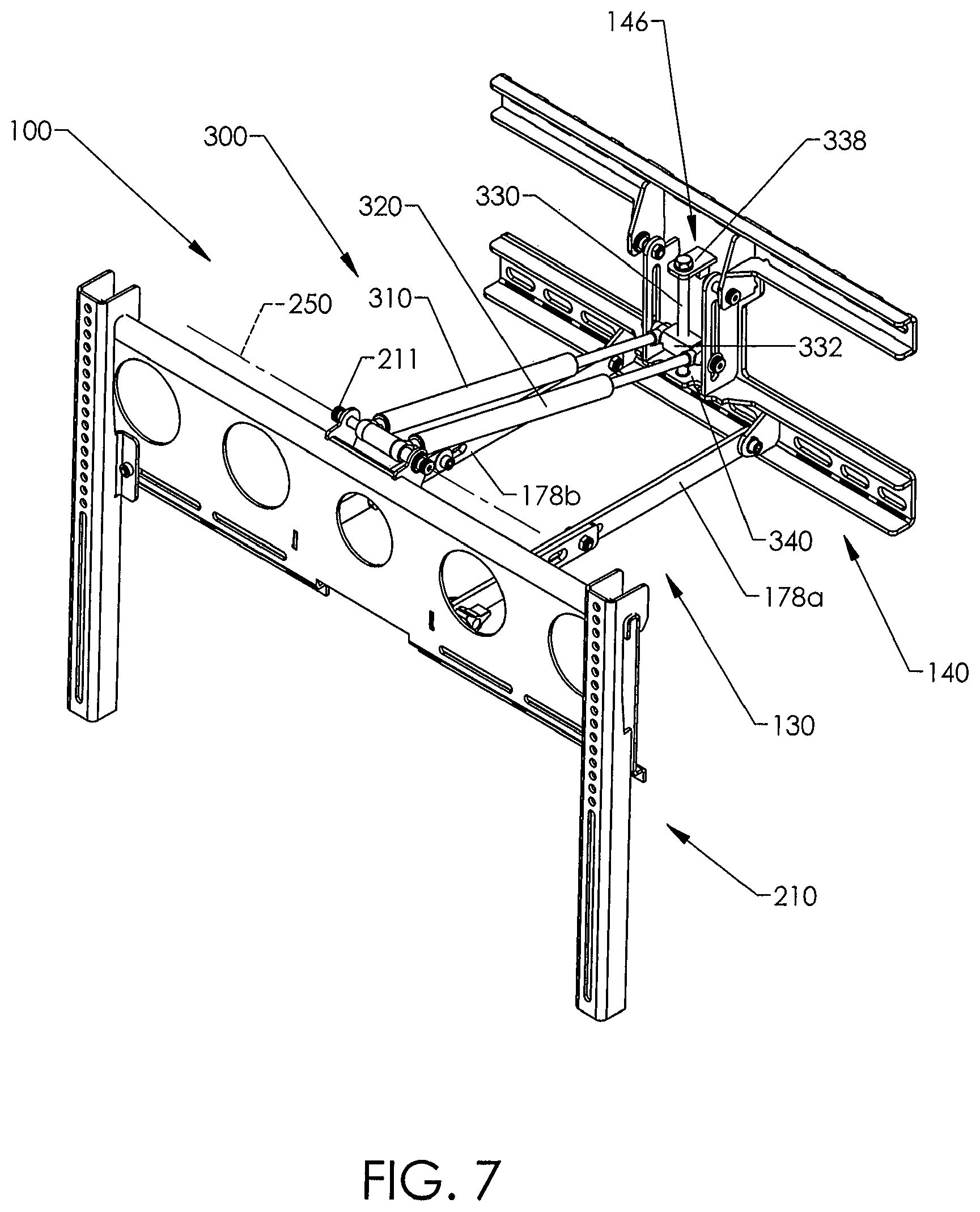 Patent US12313209 Figure 5 – Motorized mounting systems for televisions