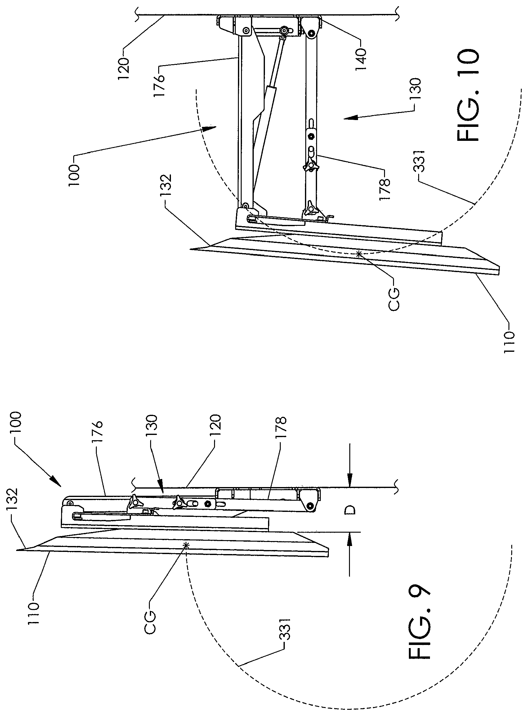 Patent US12313209 Figure 7 – Motorized mounting systems for televisions