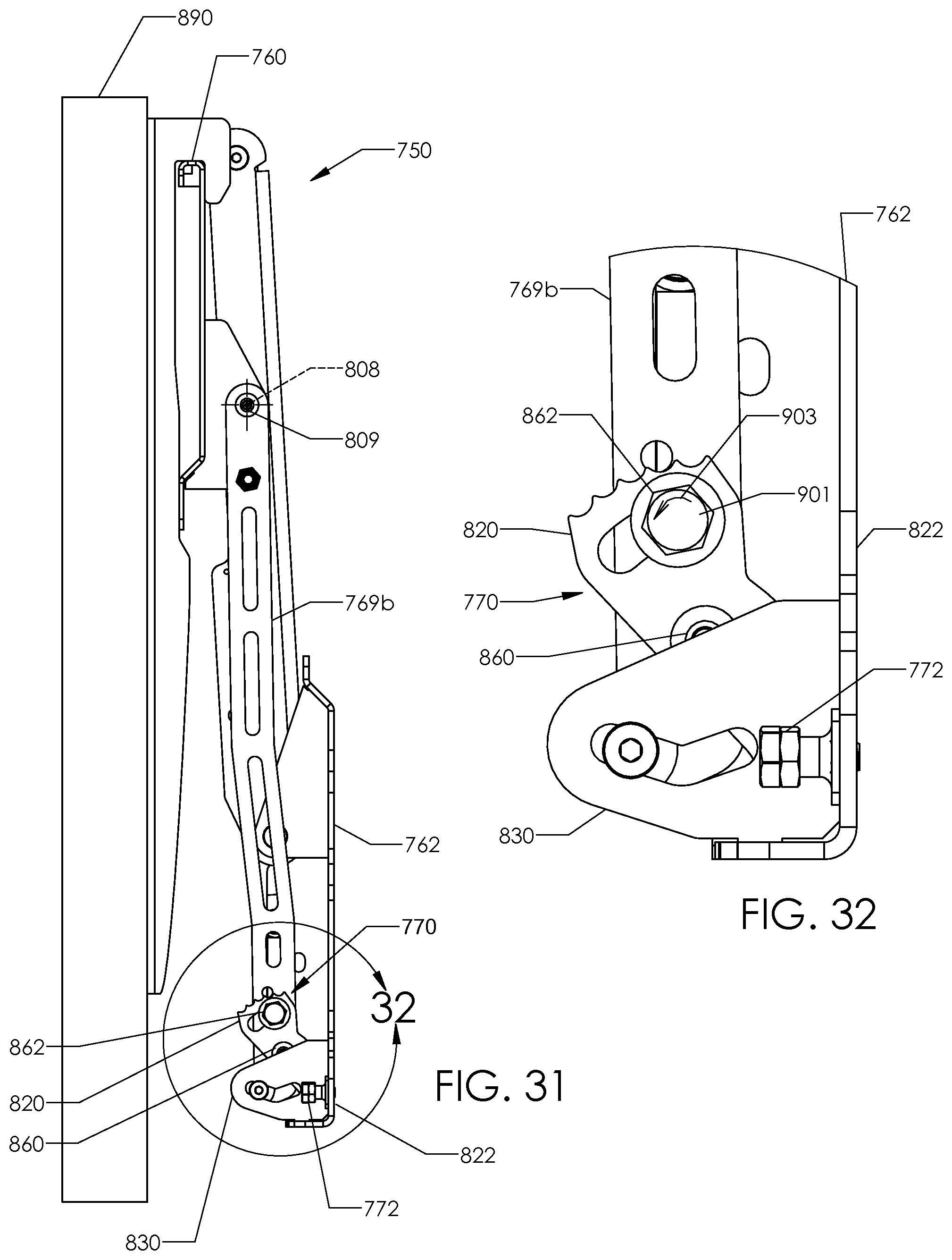 Patent US12313209 Figure 20 – Motorized mounting systems for televisions