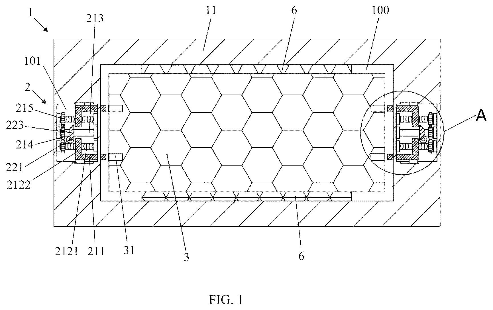 Patent US12313215 Figure 1 – Display device and display fixing apparatus