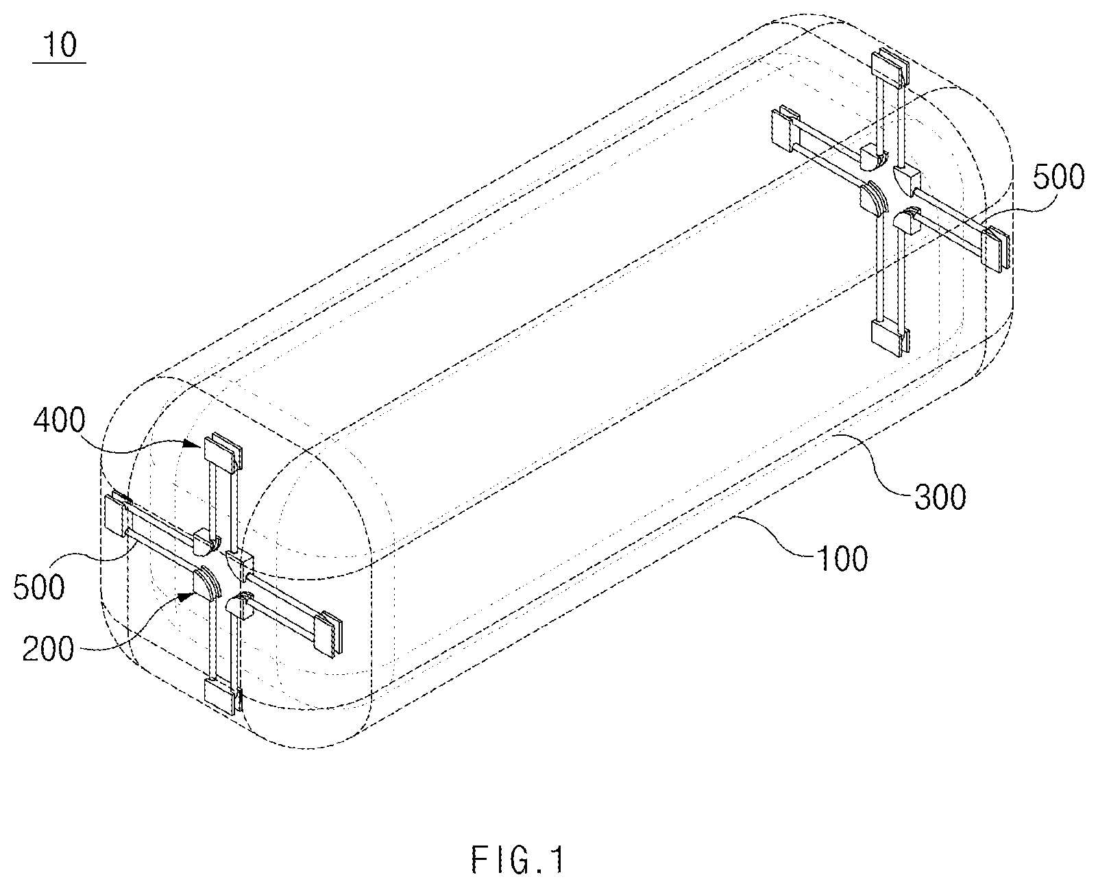 Patent US12313223 Figure 1 – Cryogenic liquid storage apparatus