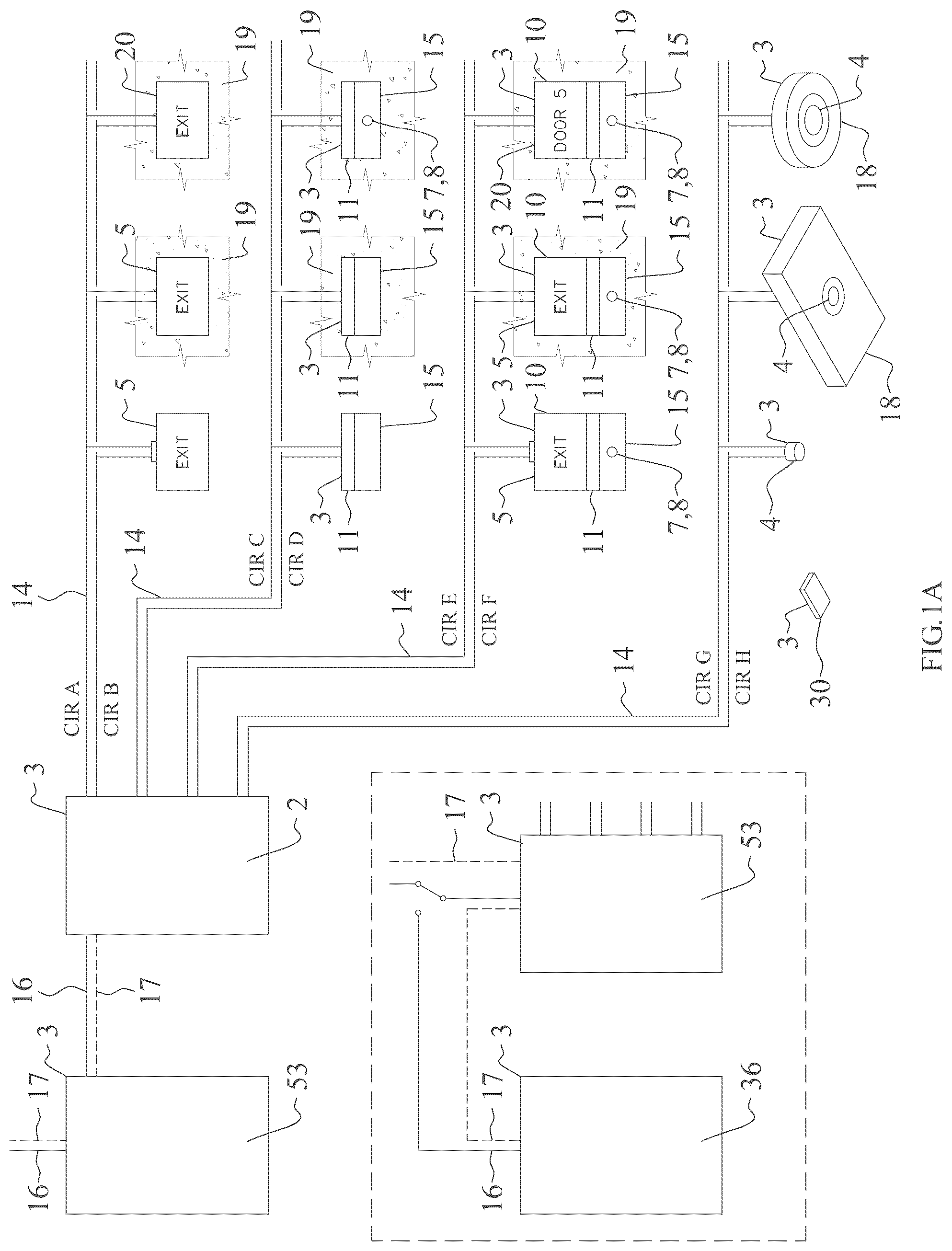 Patent US12313241 — Building egress lighting apparatus method and system with direction designator projection features — Figure 1