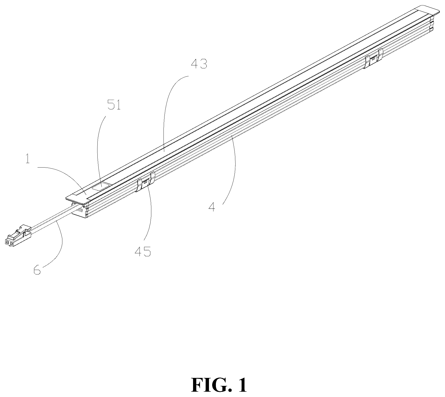 Patent US12313251 — Solder-free linear light — Figure 1