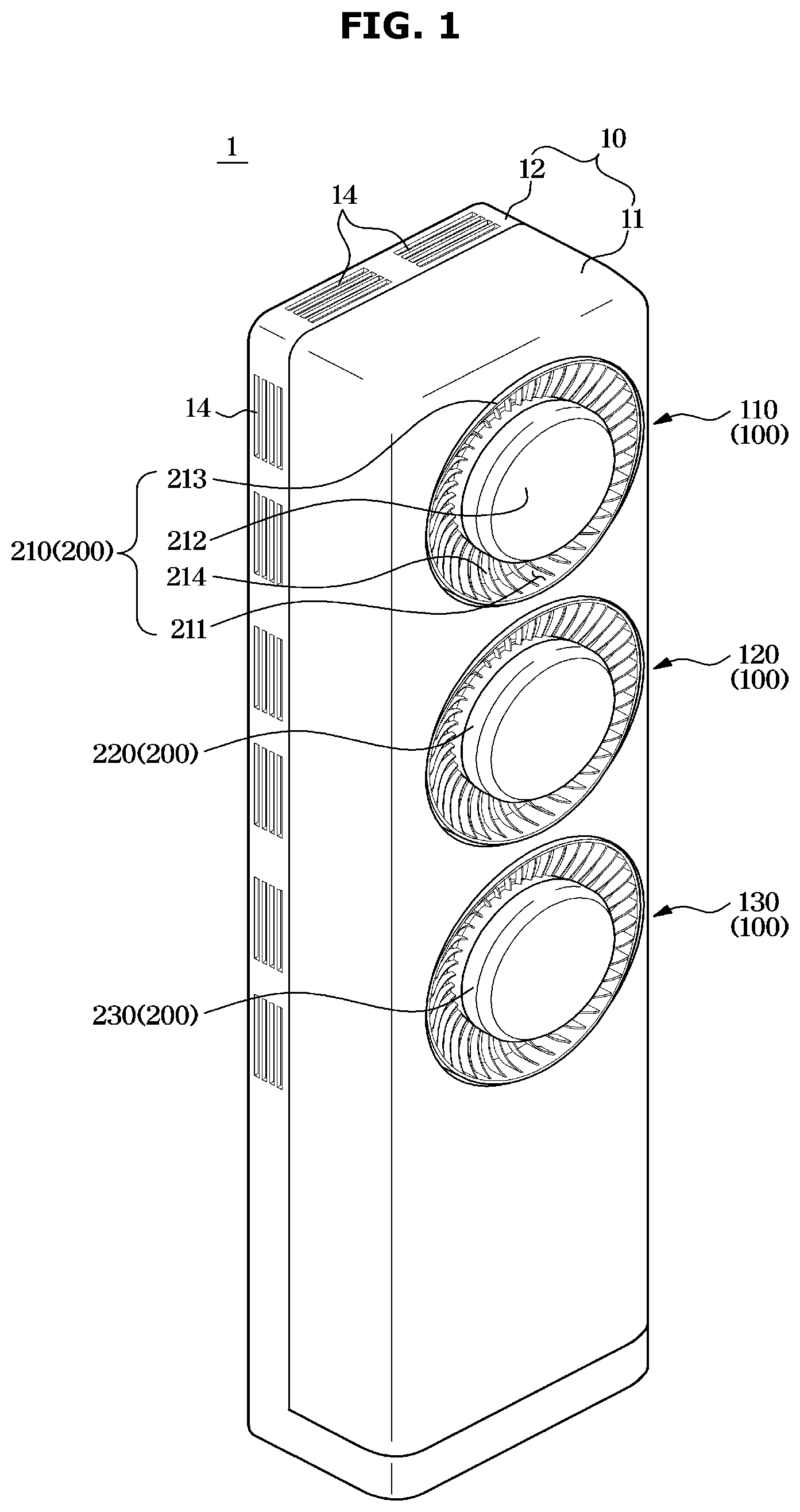 Patent US12313269 — Indoor unit of air conditioner and controlling method of the air conditioner — Figure 1