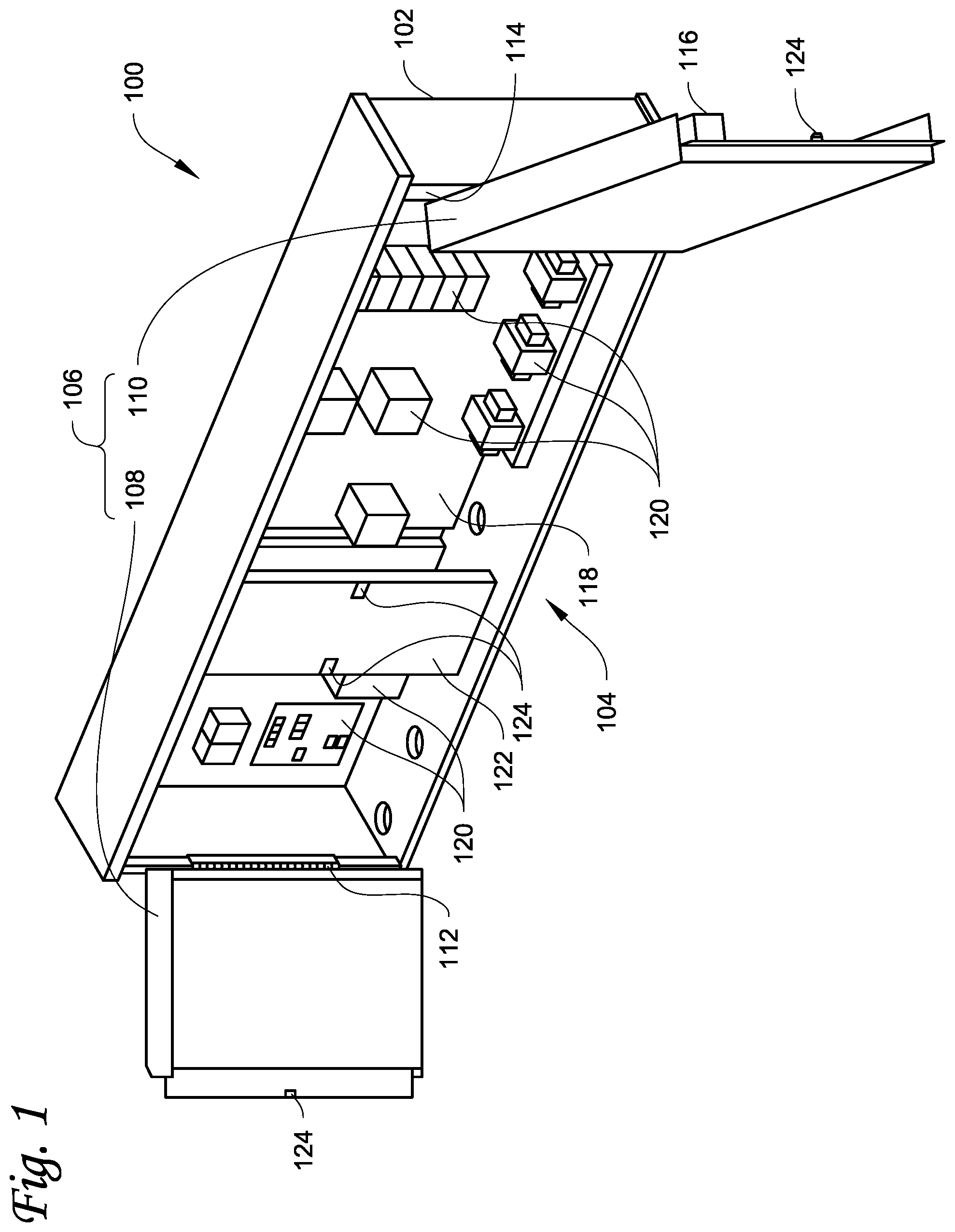 Patent US12313280 — Layered control panel design to provide separation of high/low voltage — Figure 1