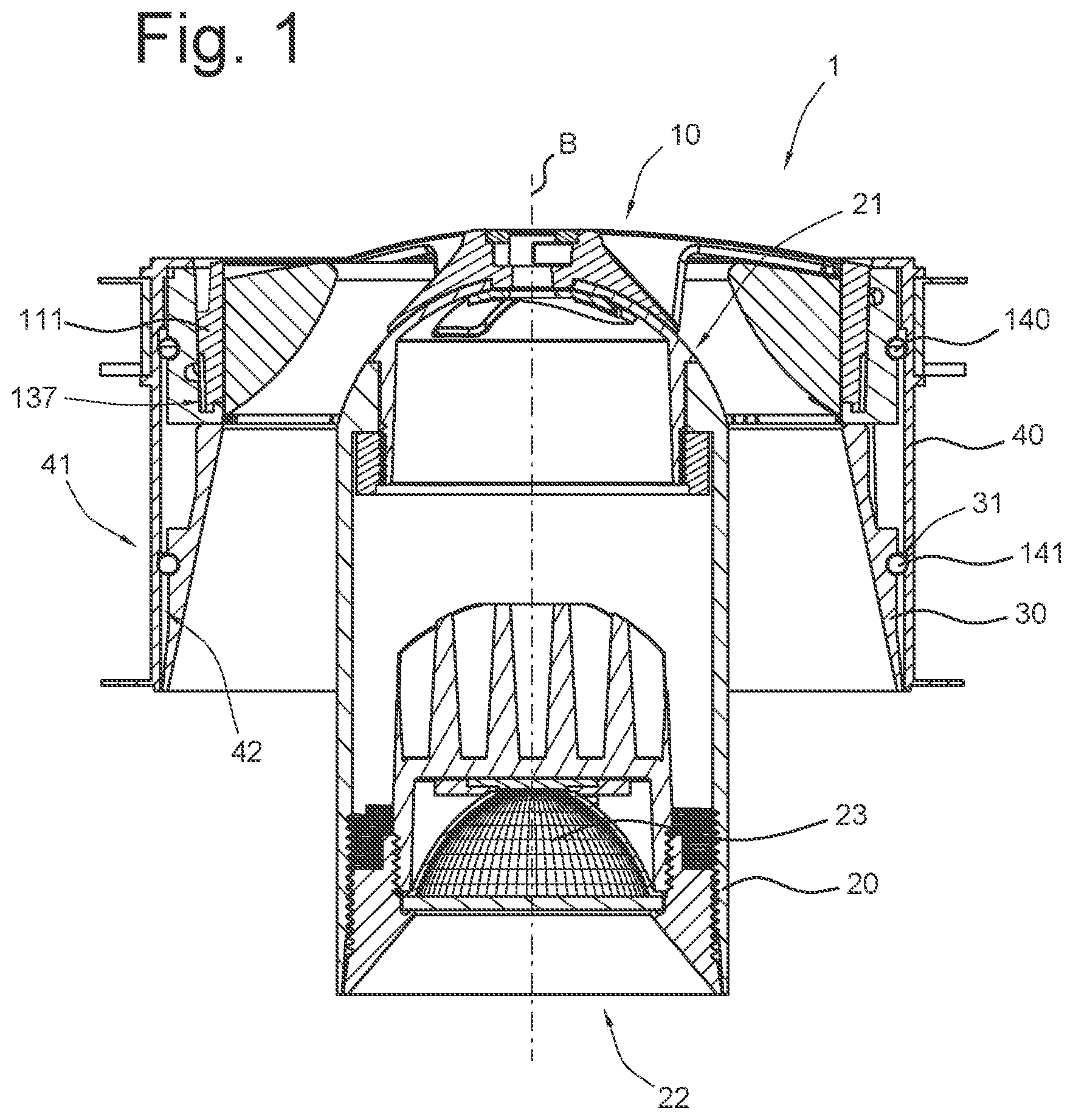 Patent US12313285 — Air outlet with electrical appliance — Figure 1