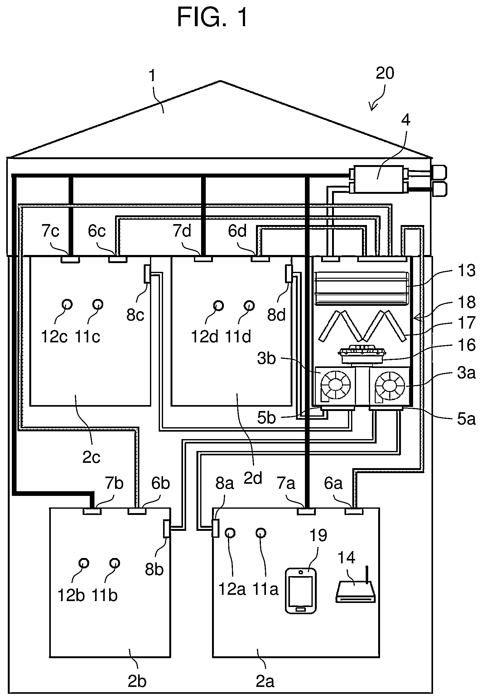 Patent US12313292 — Air conditioning system — Figure 1