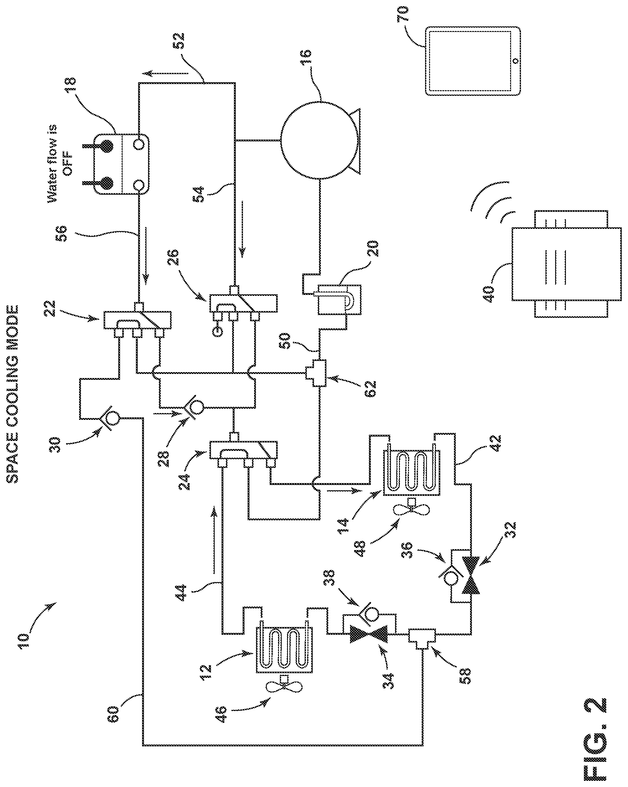 Patent US12313304 Figure 2 – Managing charge allocation and optimizing multi-mode performance of air-source integrated heat pumps