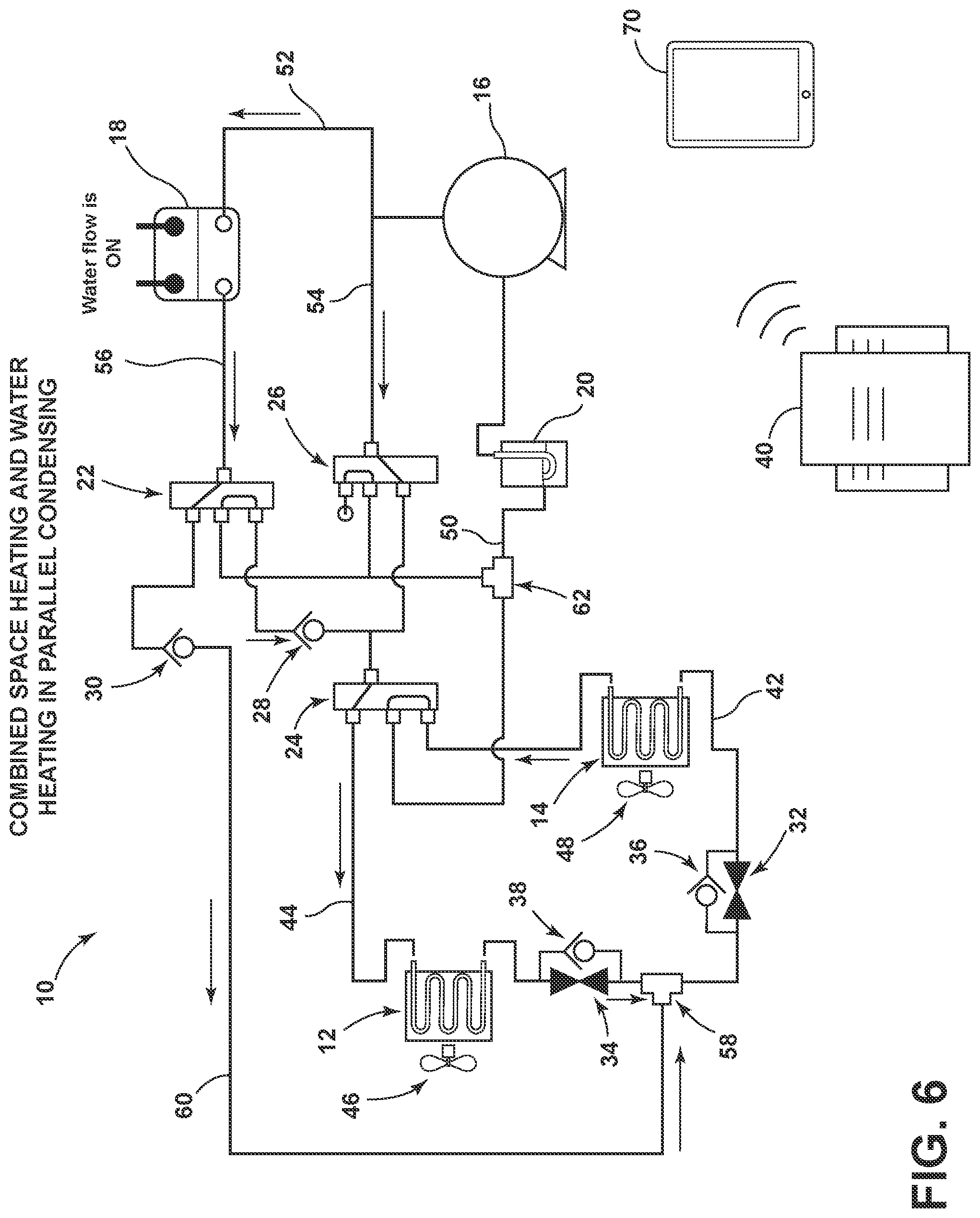 Patent US12313304 Figure 6 – Managing charge allocation and optimizing multi-mode performance of air-source integrated heat pumps