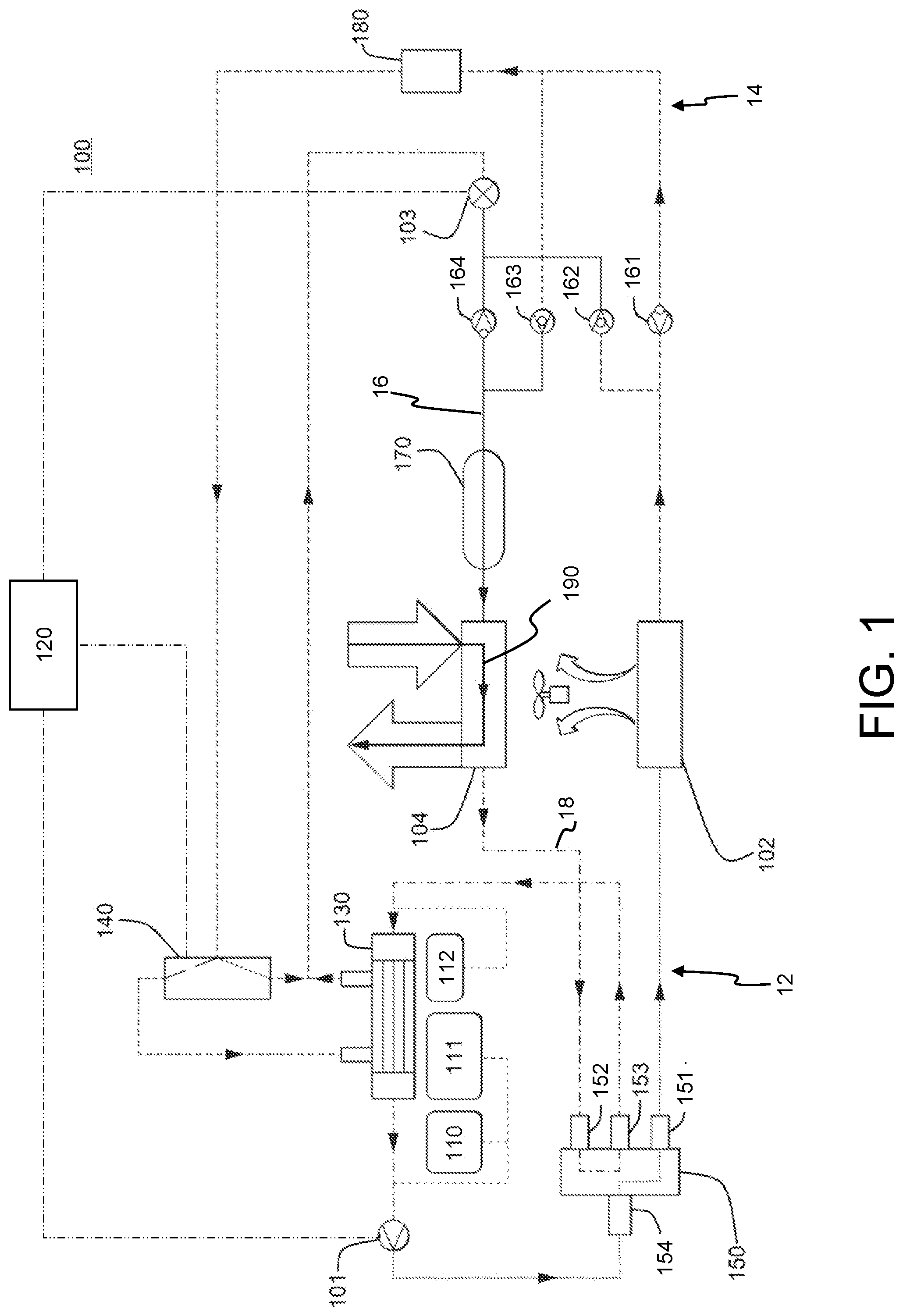 Patent US12313307 — Reversible heat pump — Figure 1