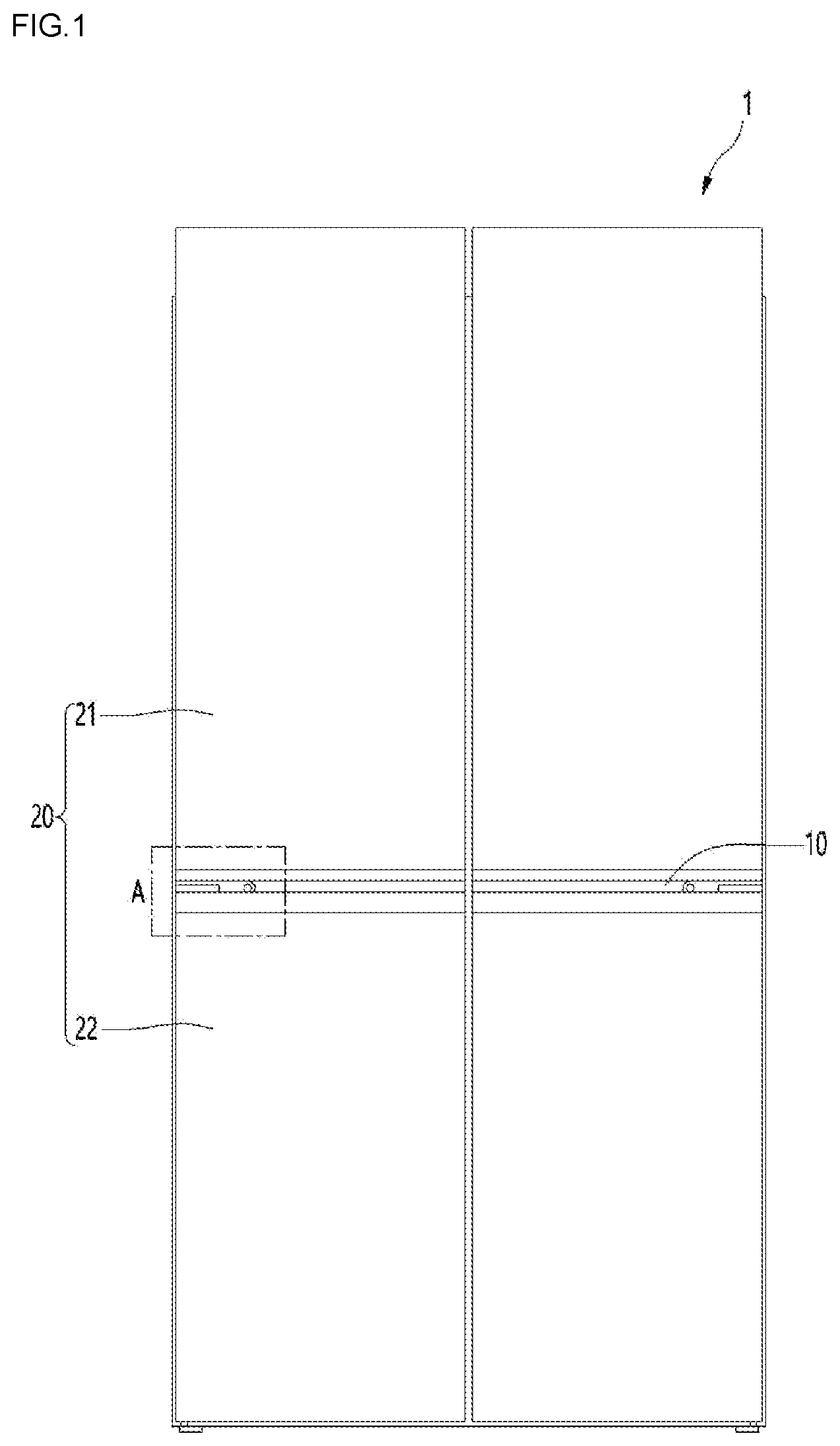 Patent US12313330 — Refrigerator — Figure 1