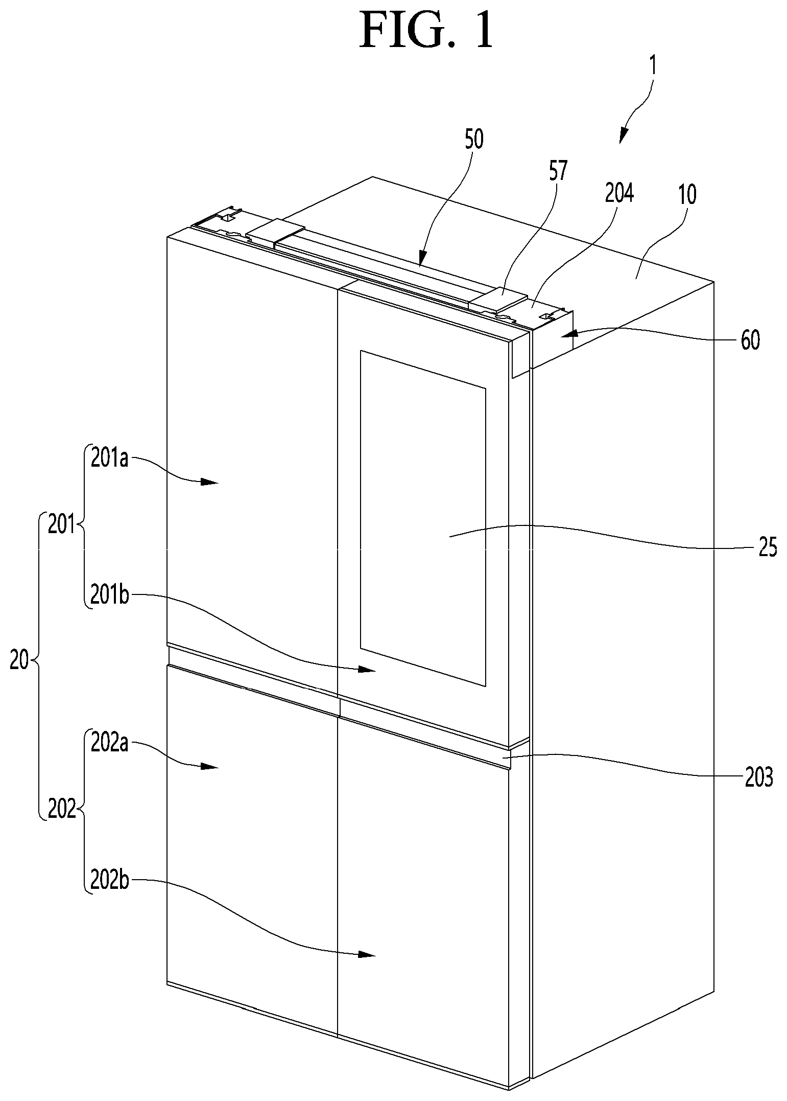 Patent US12313334 Figure 1 – Refrigerator and home appliance