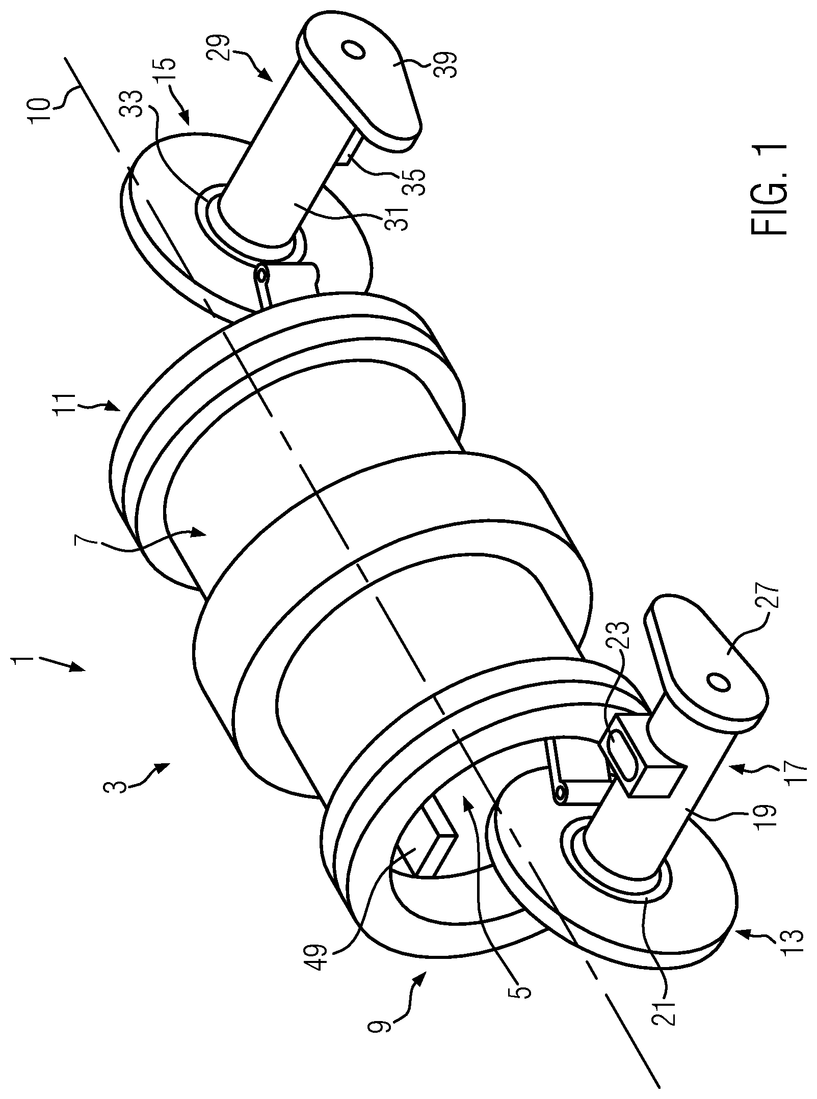 Patent US12313339 — Dryer for herbaceous material with access heating — Figure 1