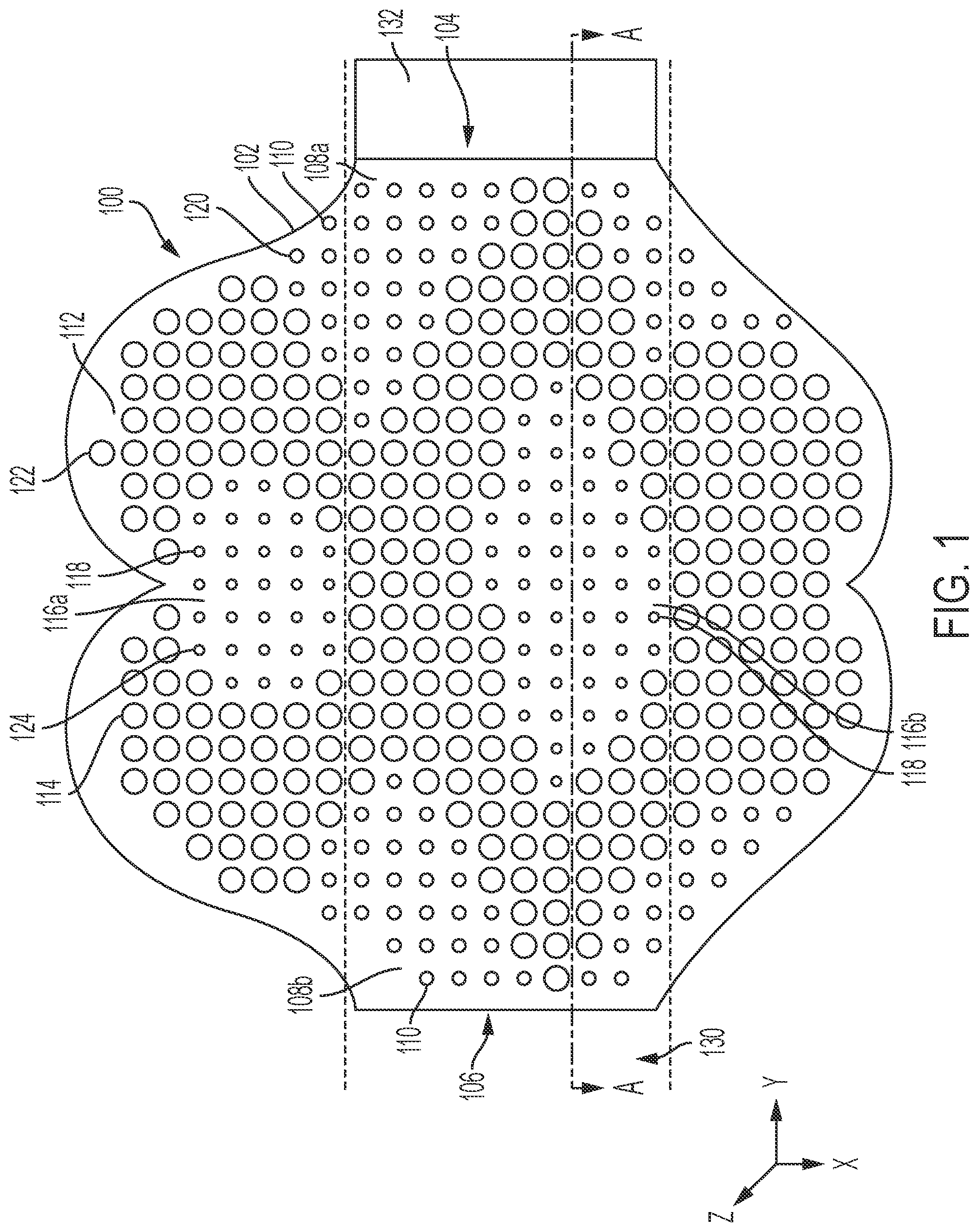 Patent US12313350 — Varying topology heat sinks — Figure 1